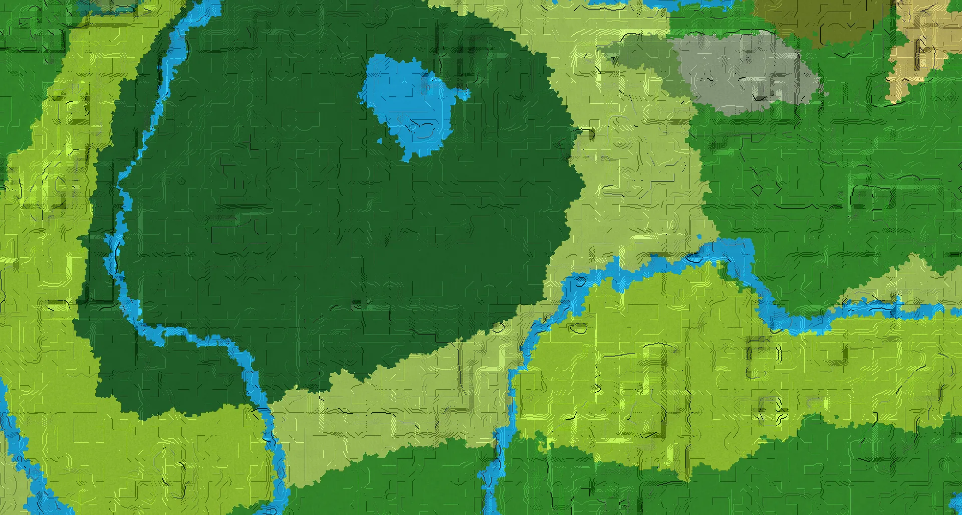 Seed map — Woodland Mansion and Trail Ruins from Dark Forest