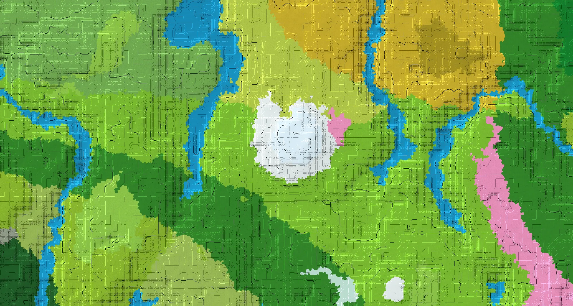 Seed map — Frozen Peaks North of a Forest Start