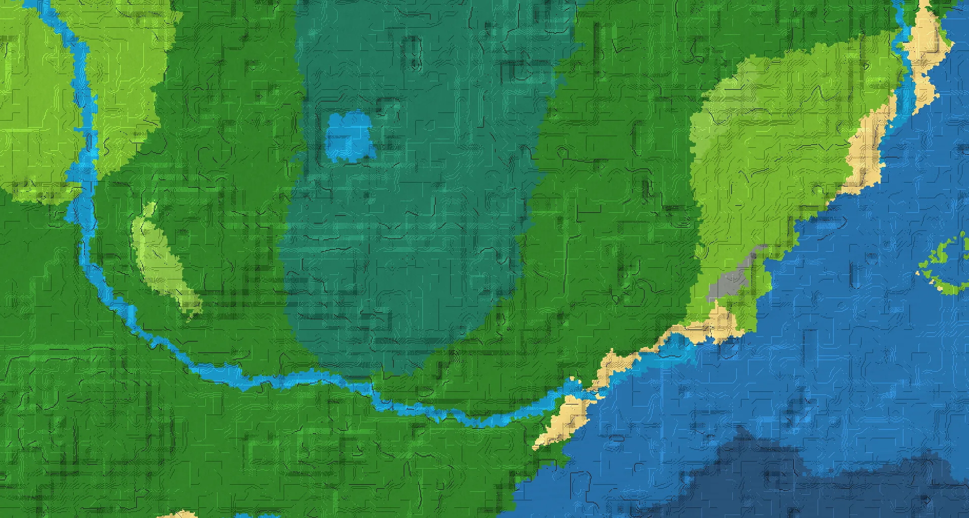 Seed map — Taiga Start with Ruined Portal with Trial Chambers