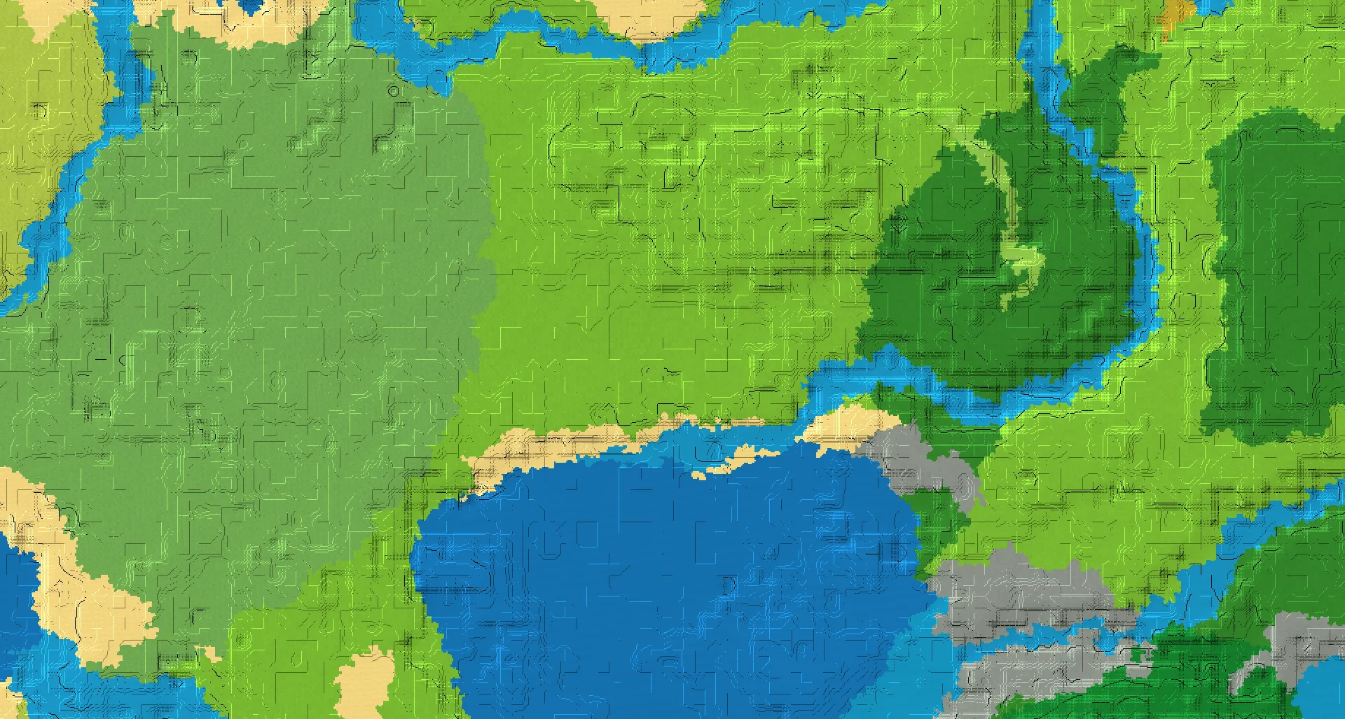 Seed map — Plains Start with Trial Chambers at 0, 0 (Seed 2633619517464711499)