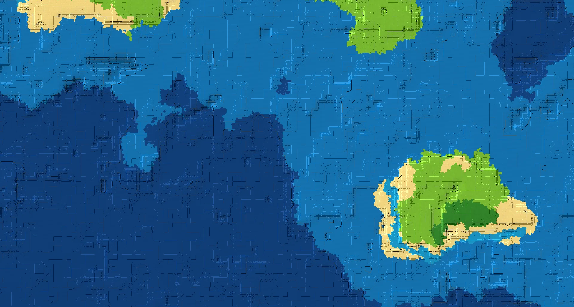 Seed map — Ocean-focused Start in Plains with Ruined Portal