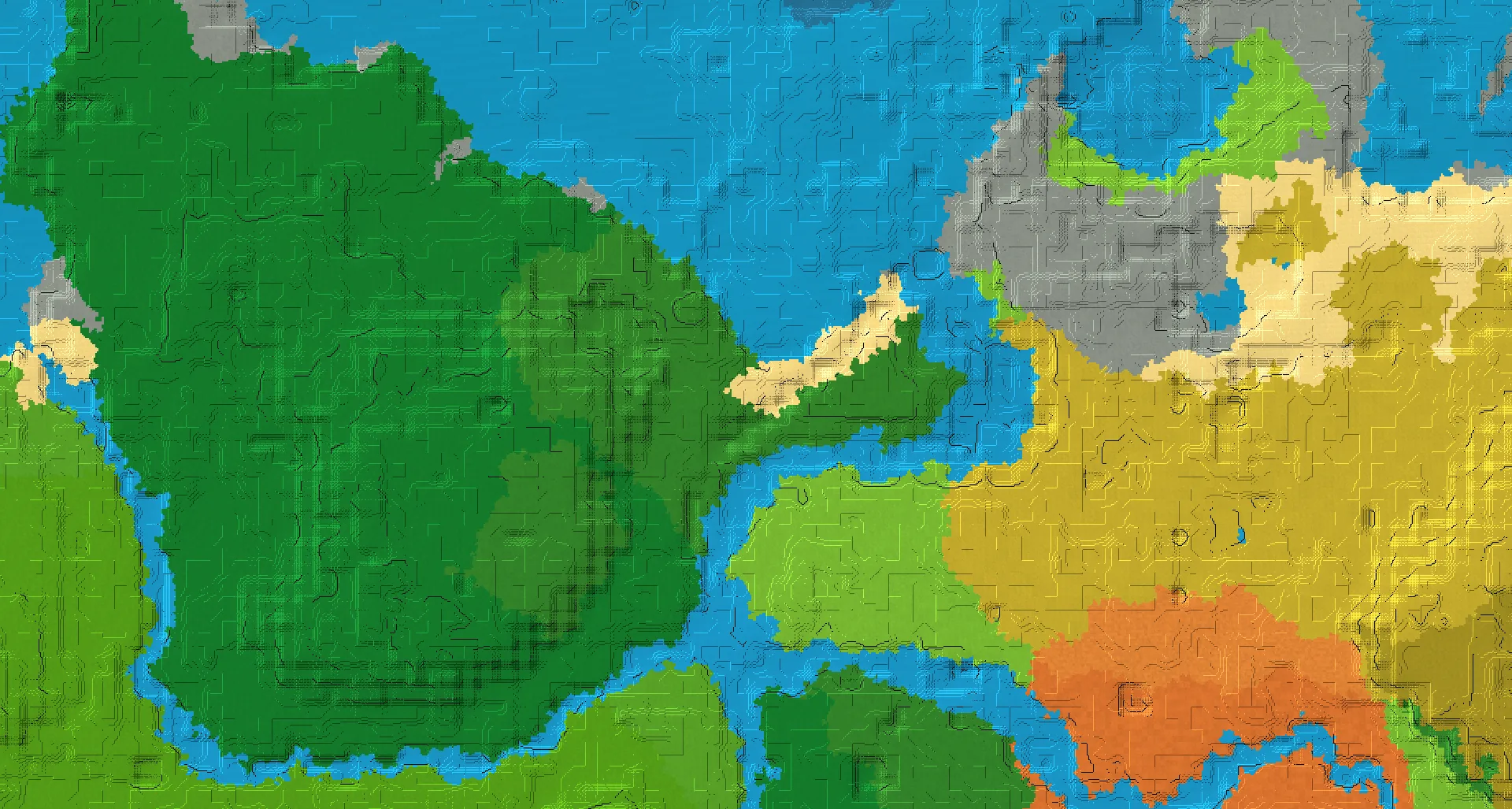 Seed map — Buried Treasure Northwest of a Forest Start with Trial Chambers