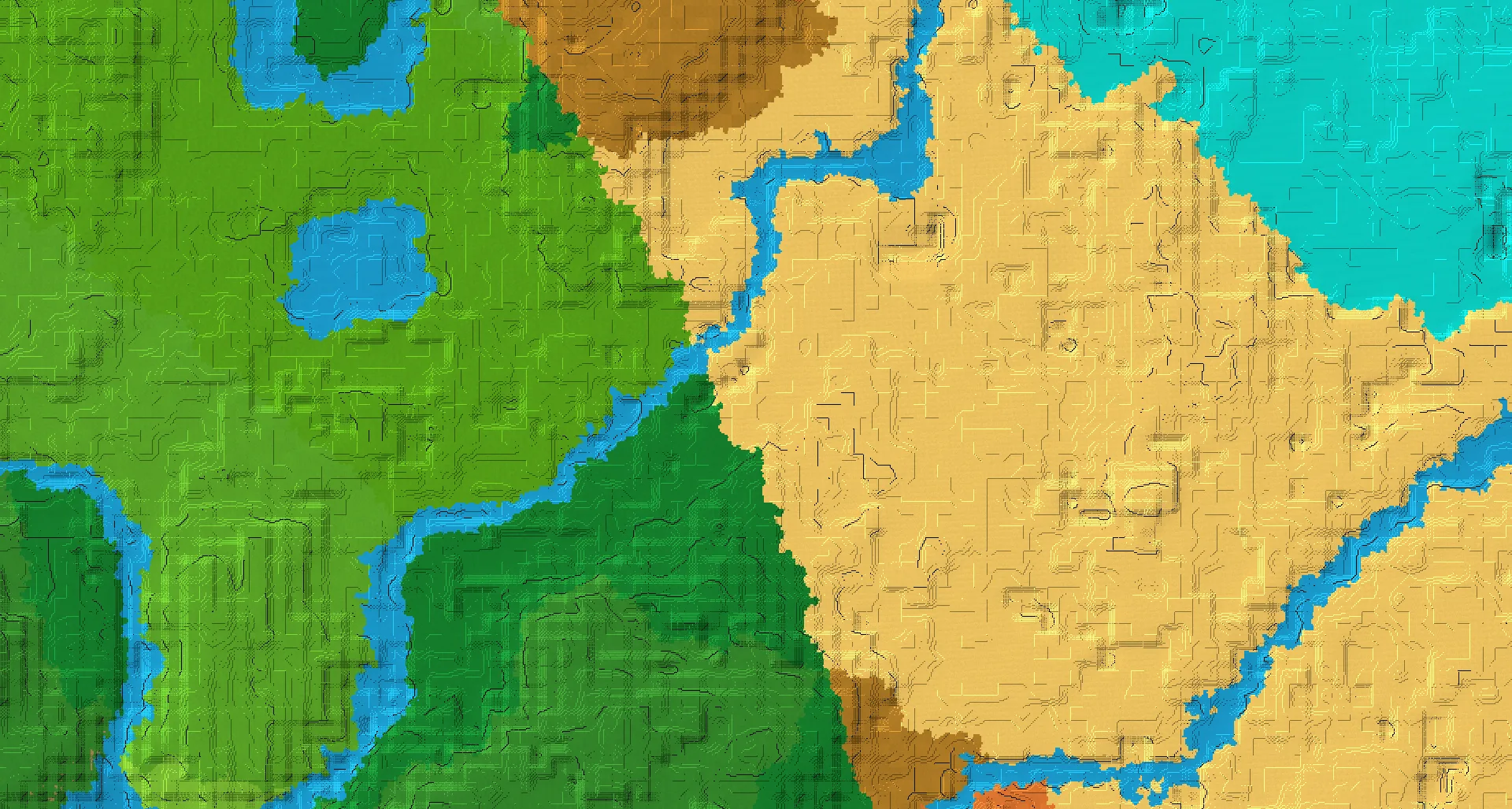 Seed map — Desert temple and mini village