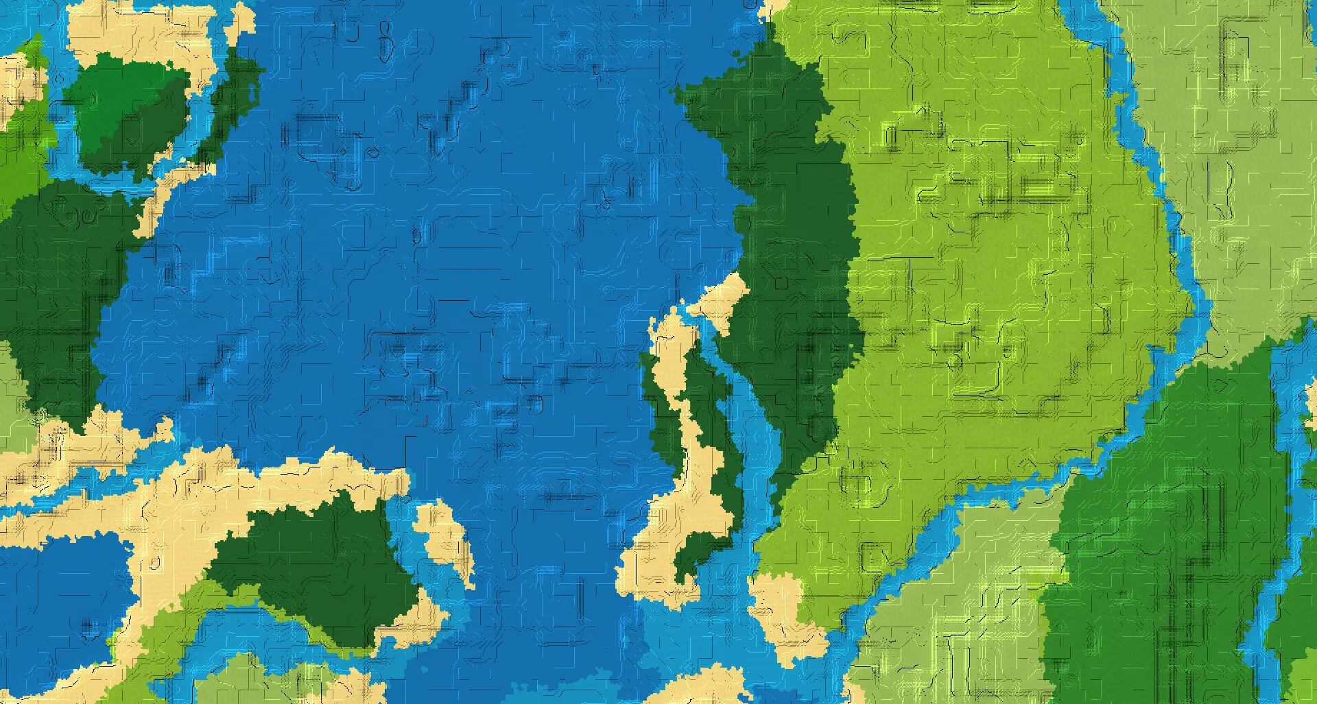 Seed map — Lush Caves Southwest of a Dark Forest Start