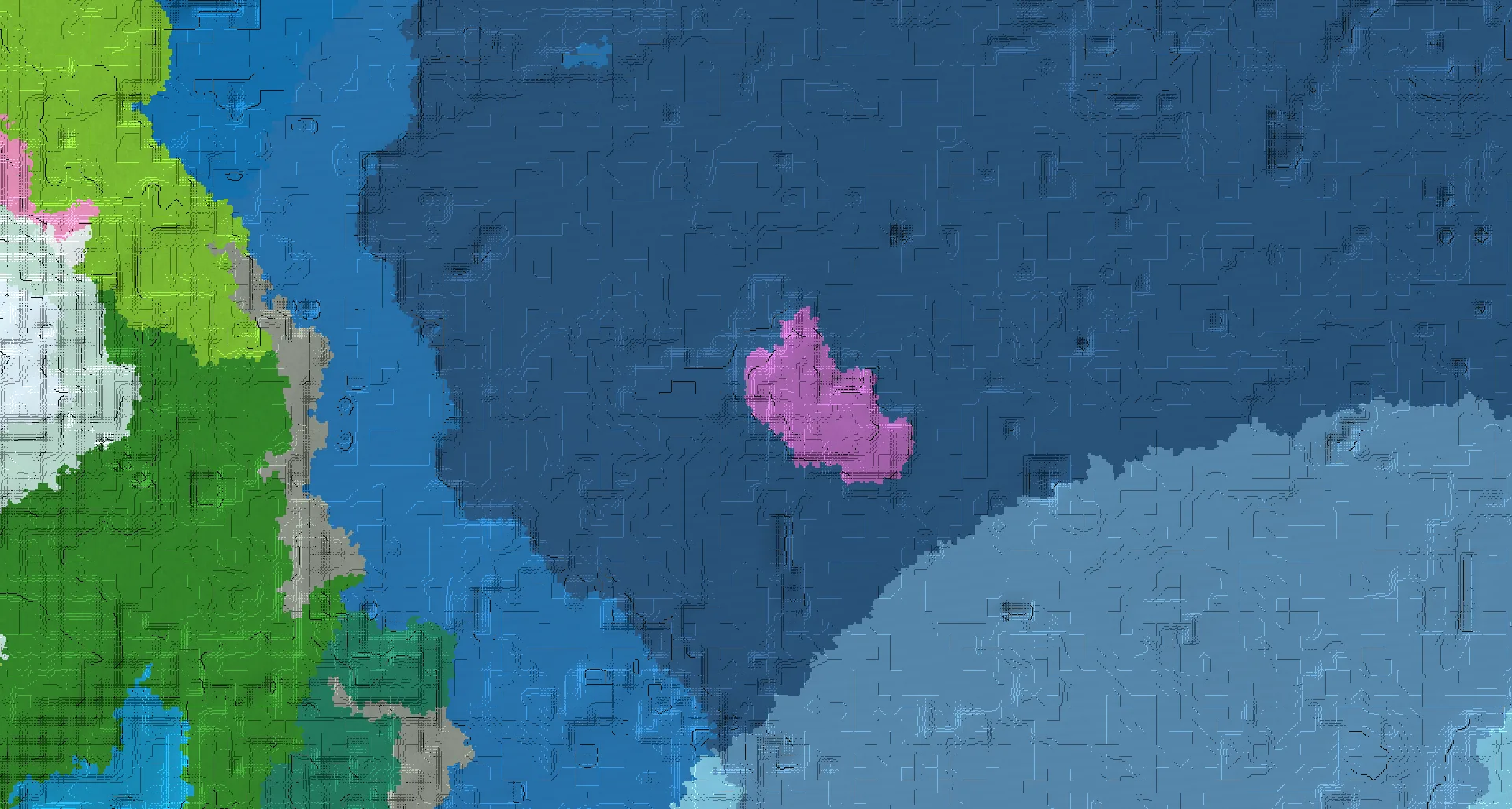 Seed map — Mushroom Fields East of a Forest Start