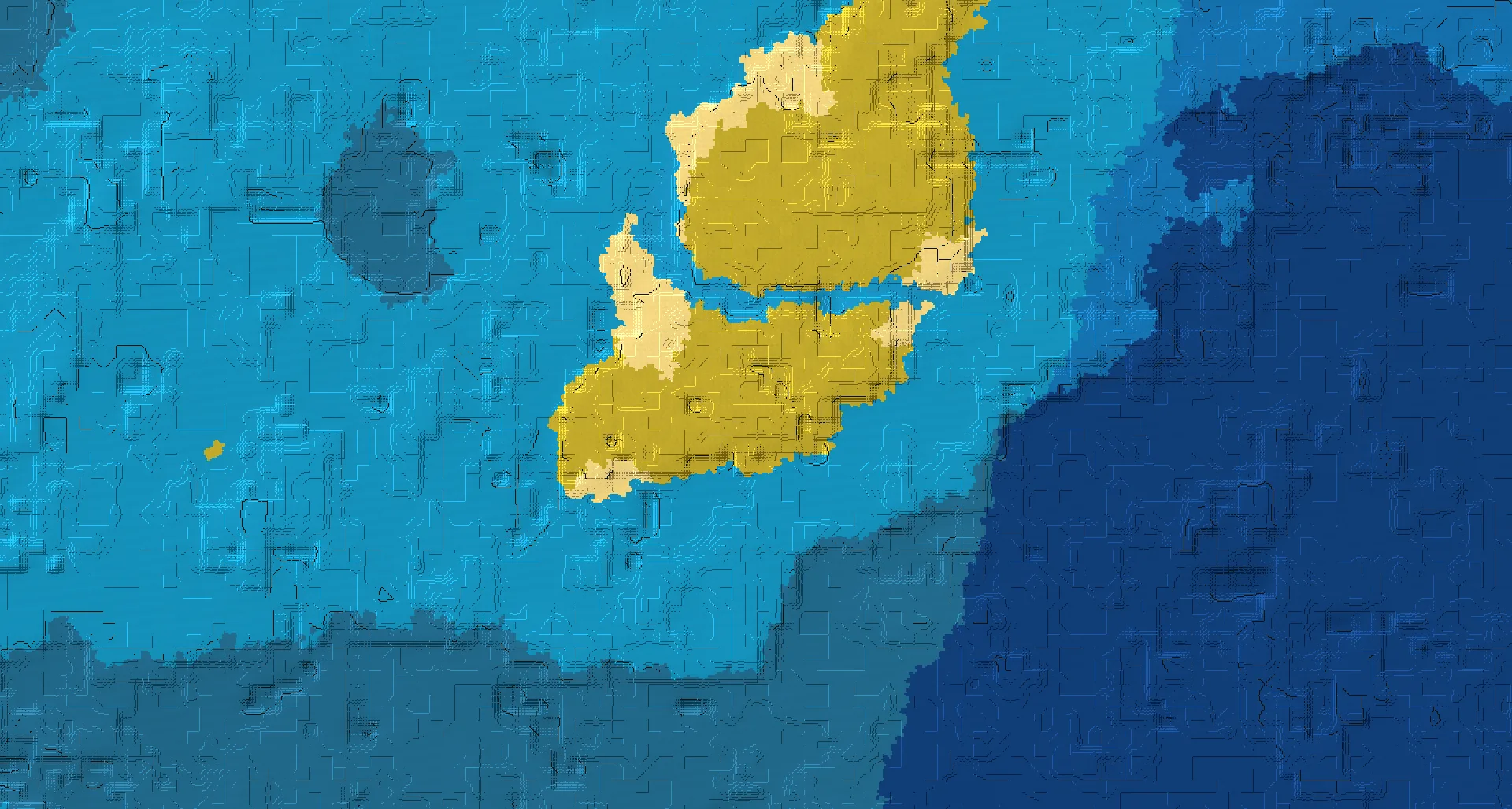 Seed map — Ocean-focused Savanna Start with a Village