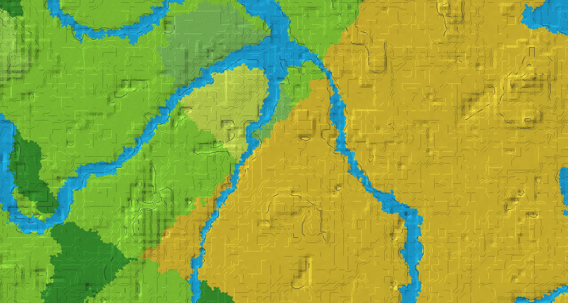 Seed map — Savanna Start with Trial Chambers at 0, 0 (Seed 2770502324663904835)