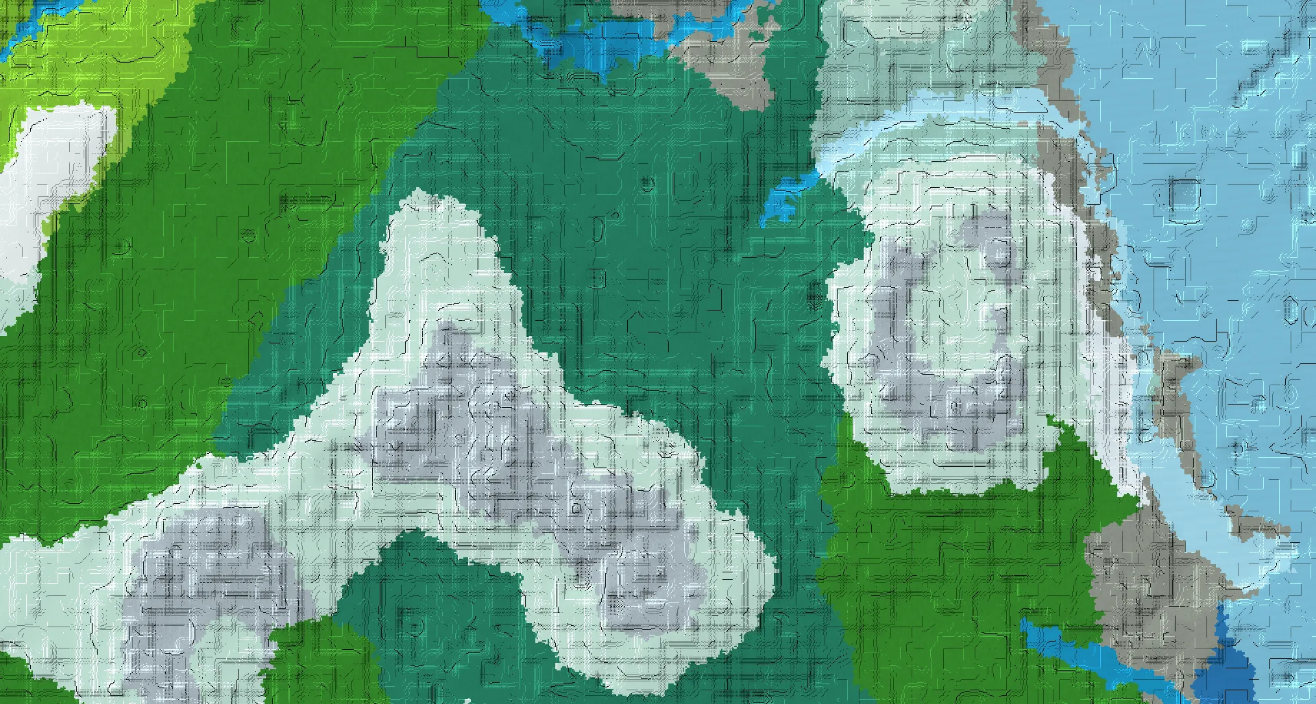 Seed map — Lush Caves North of a Jagged Peaks Start