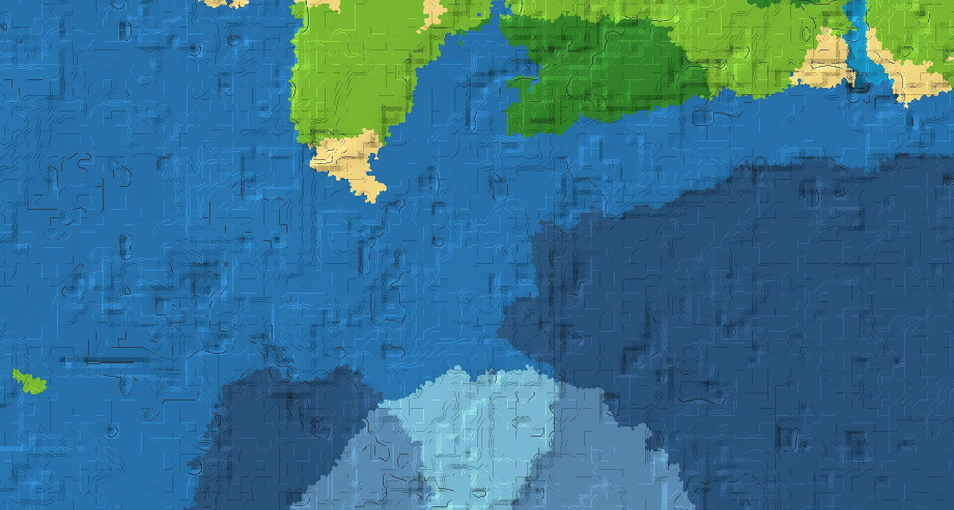 Seed map — Ocean Ruins Southeast of a Plains Start with Trial Chambers