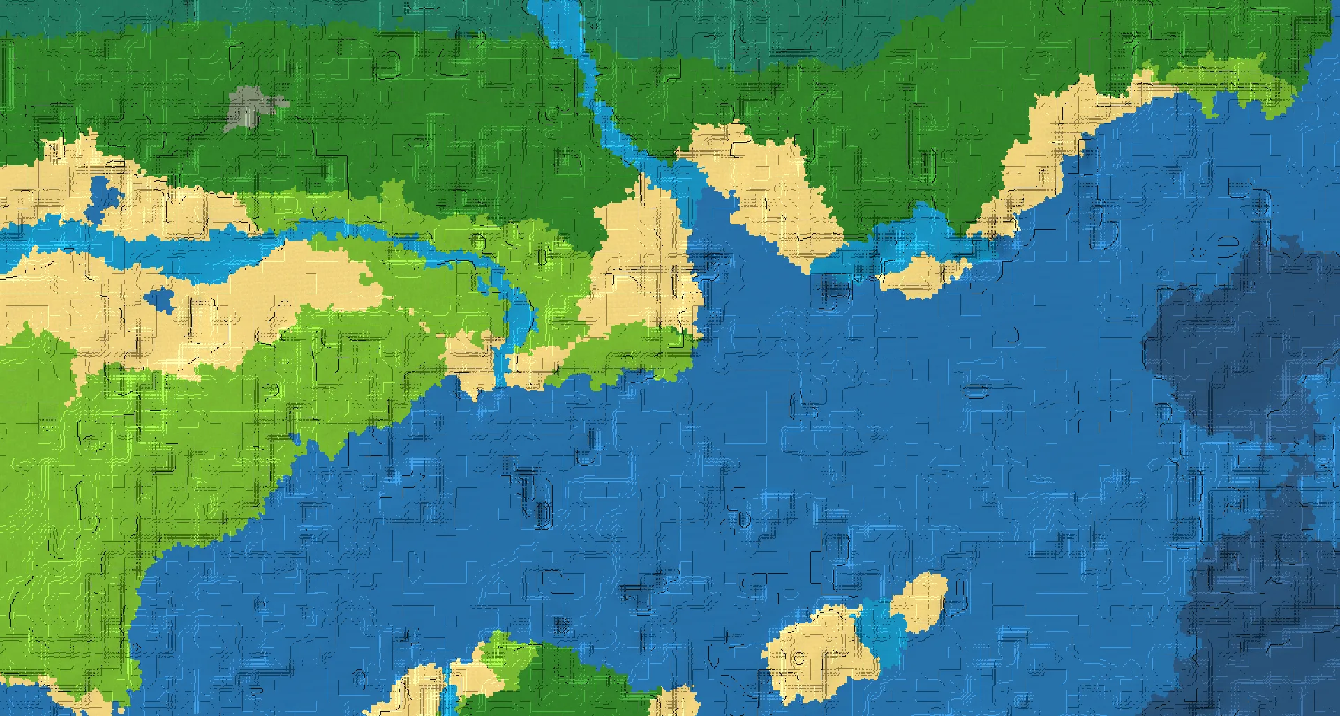 Seed map — Ocean Ruins East of a Plains Start
