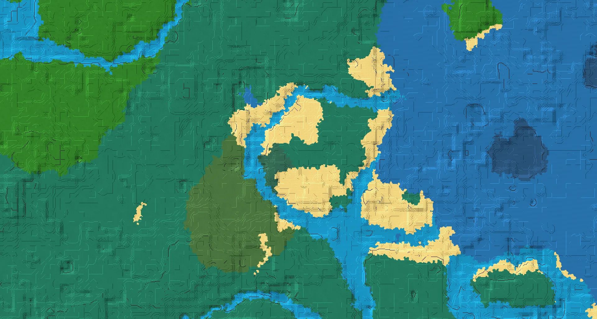Seed map — Taiga village and Lush caves with Trial chambers