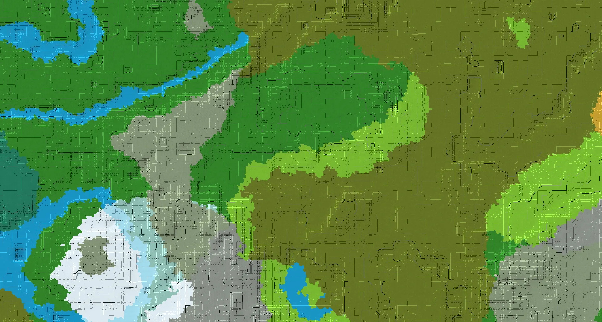 Seed map — Plains village in swamp terrain and Swamp hut
