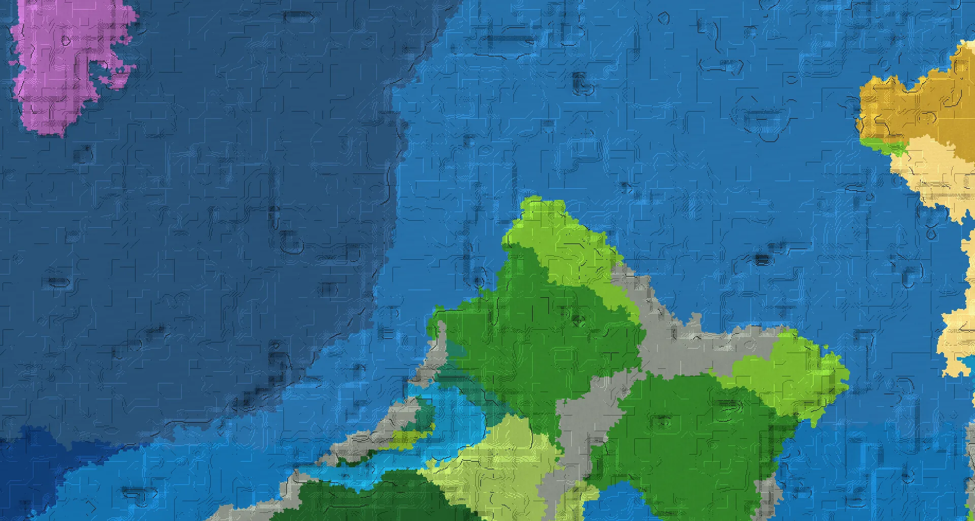 Seed map — Cold Ocean West of a Forest Start with Trial Chambers