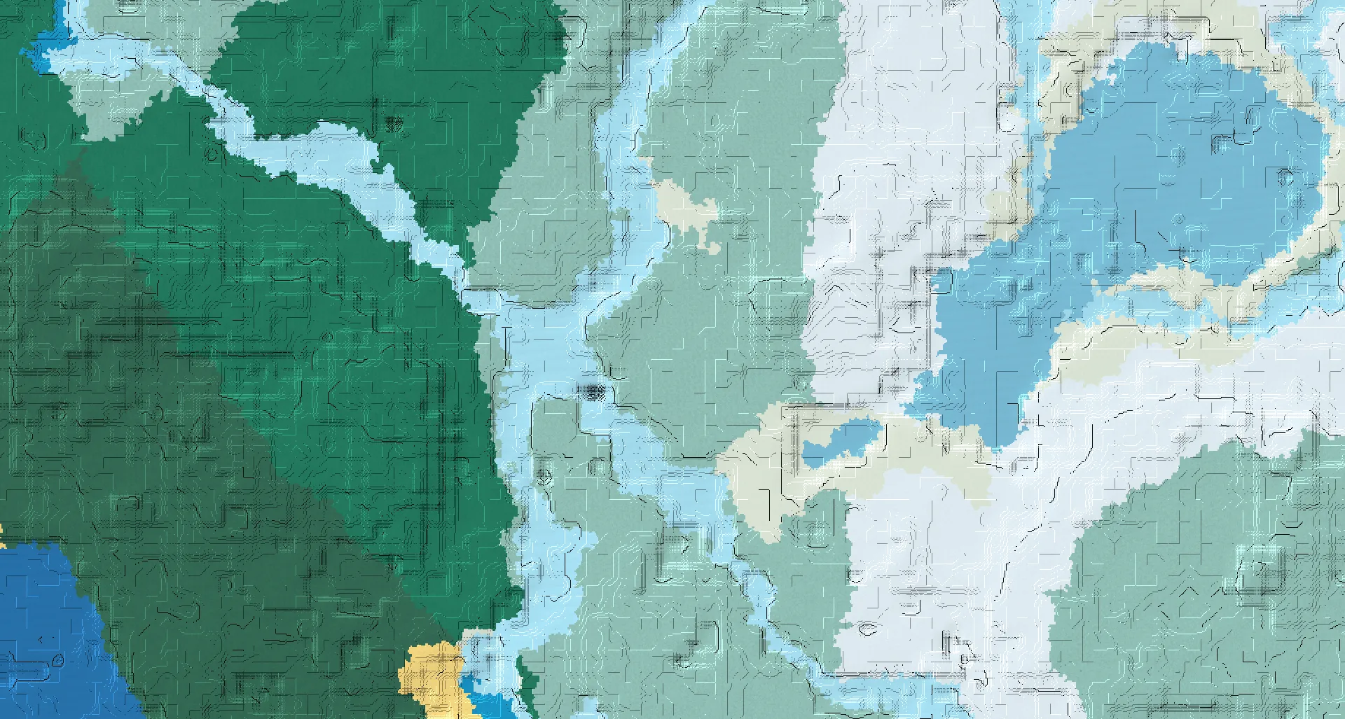 Seed map — Snowy Taiga Start with Trial Chambers at 16, -48