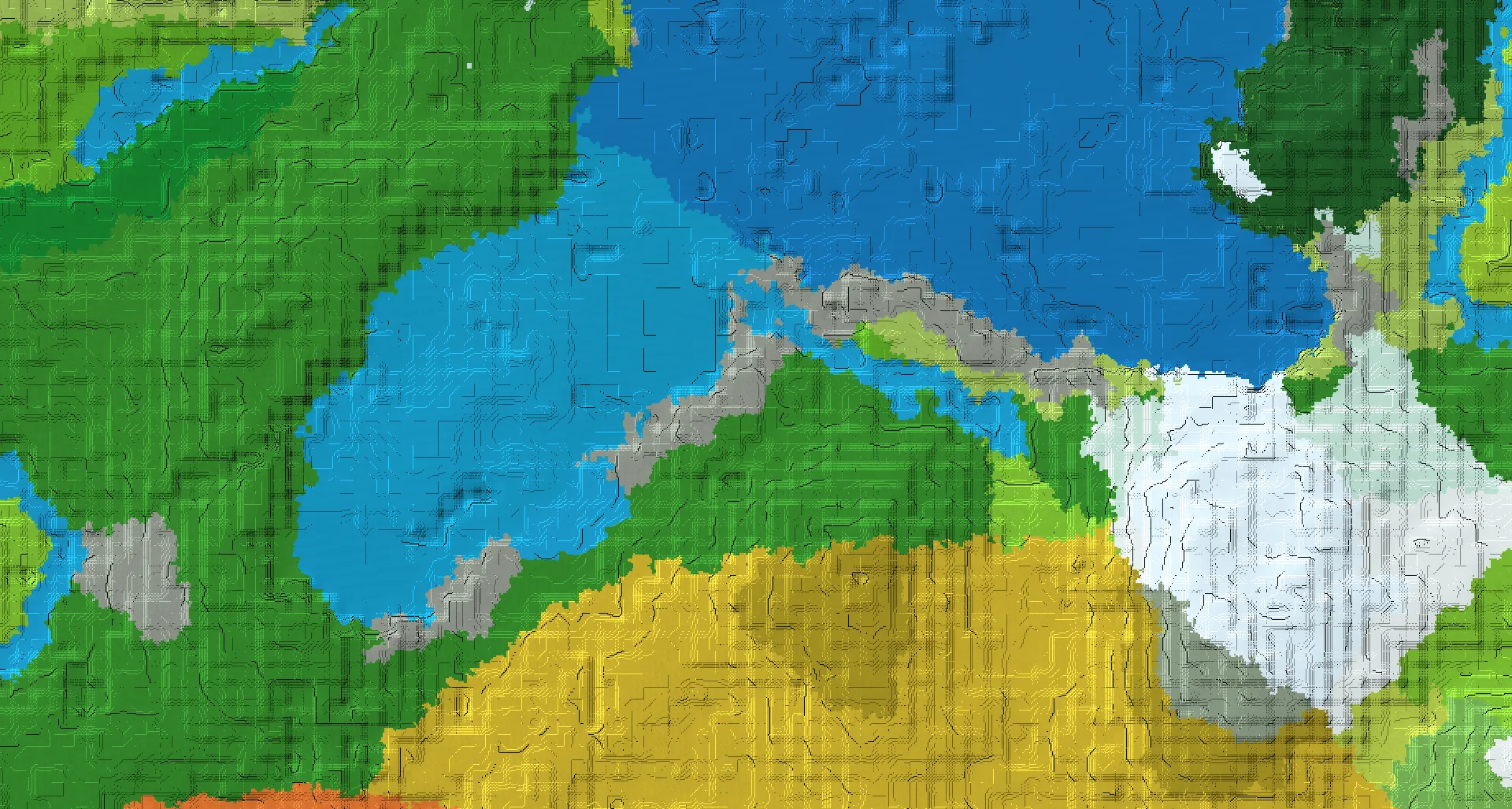 Seed map — Huge split frozen peaks and stony peaks mountain