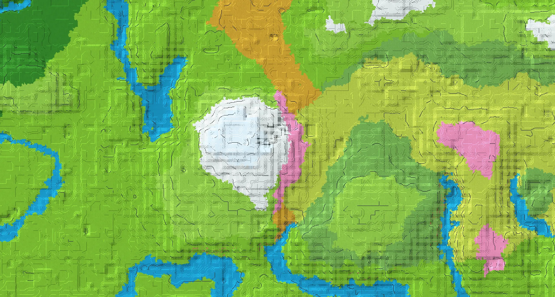 Seed map — Hollow frozen peaks mountain with deep dripstone cave