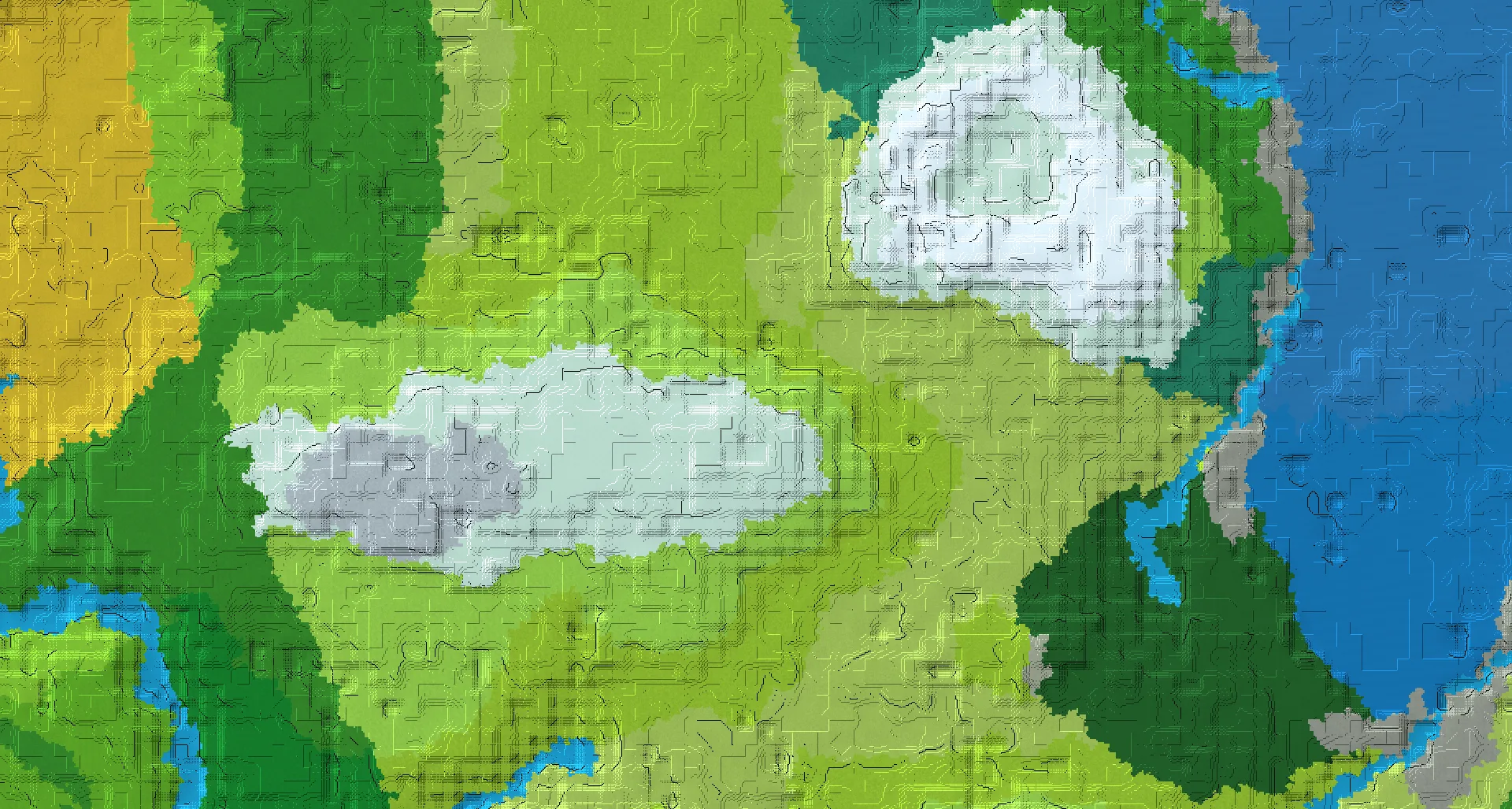 Seed map — Ancient City Southeast of a Birch Forest Start