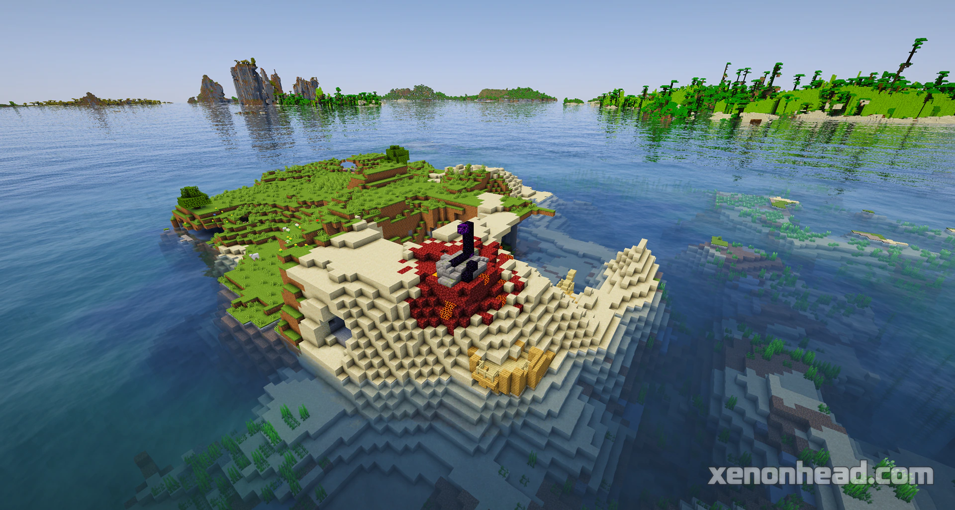 Shipwreck portal & pillager outpost islands