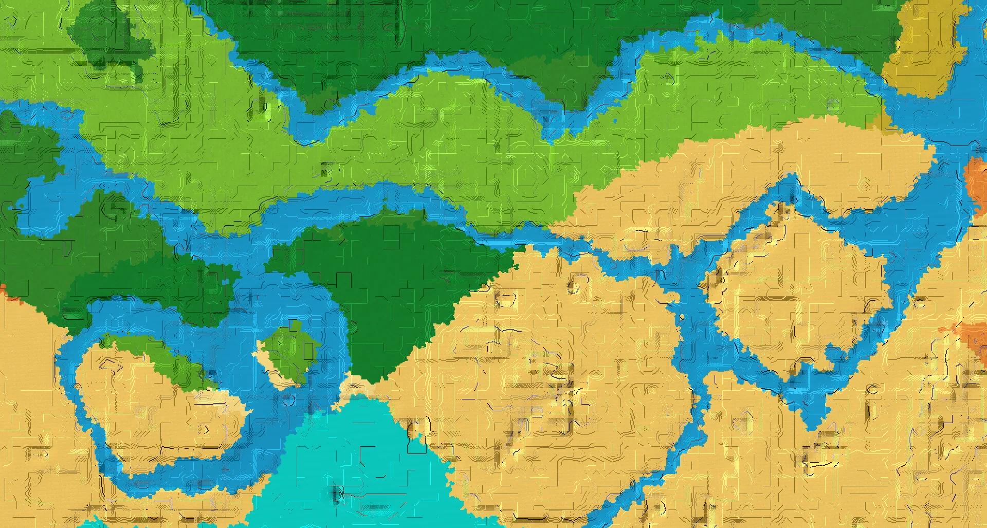 Seed map — Desert temple area and Desert ruined portal area
