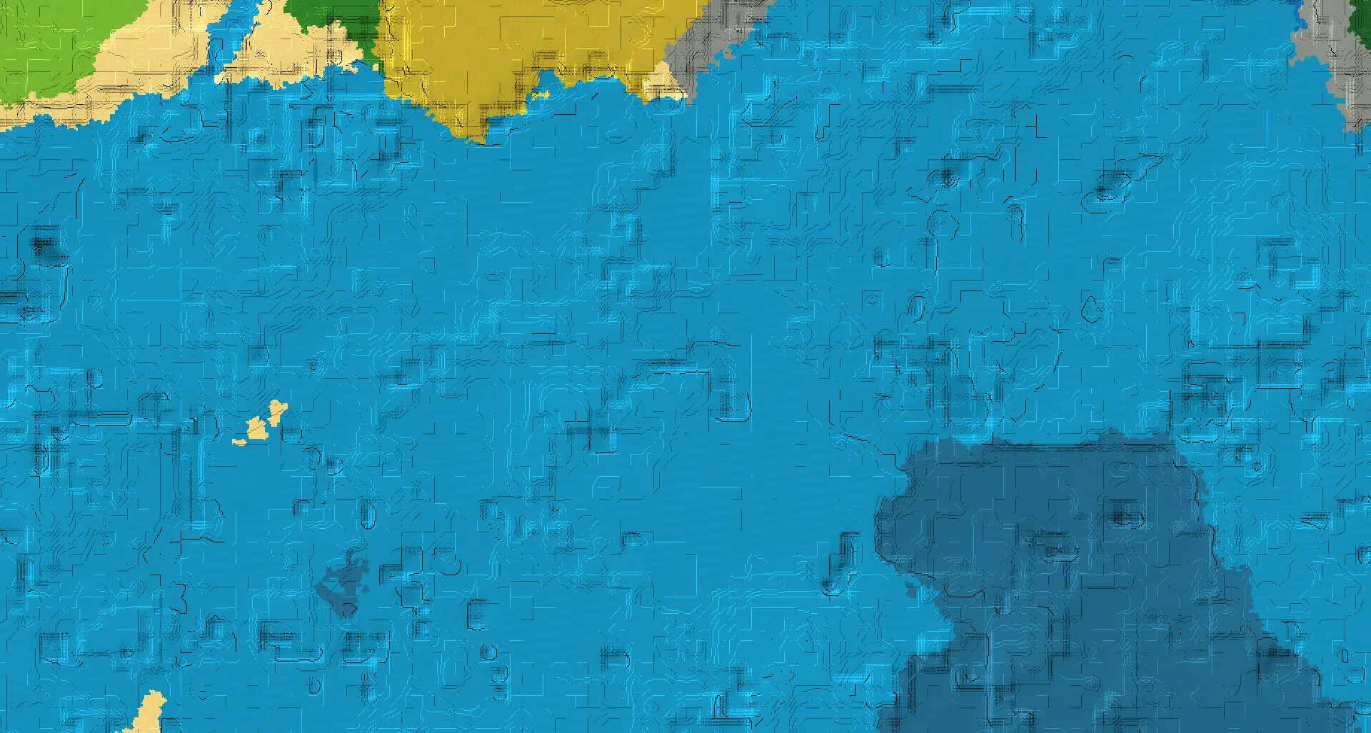 Seed map — Ocean Ruins South of a Savanna Start