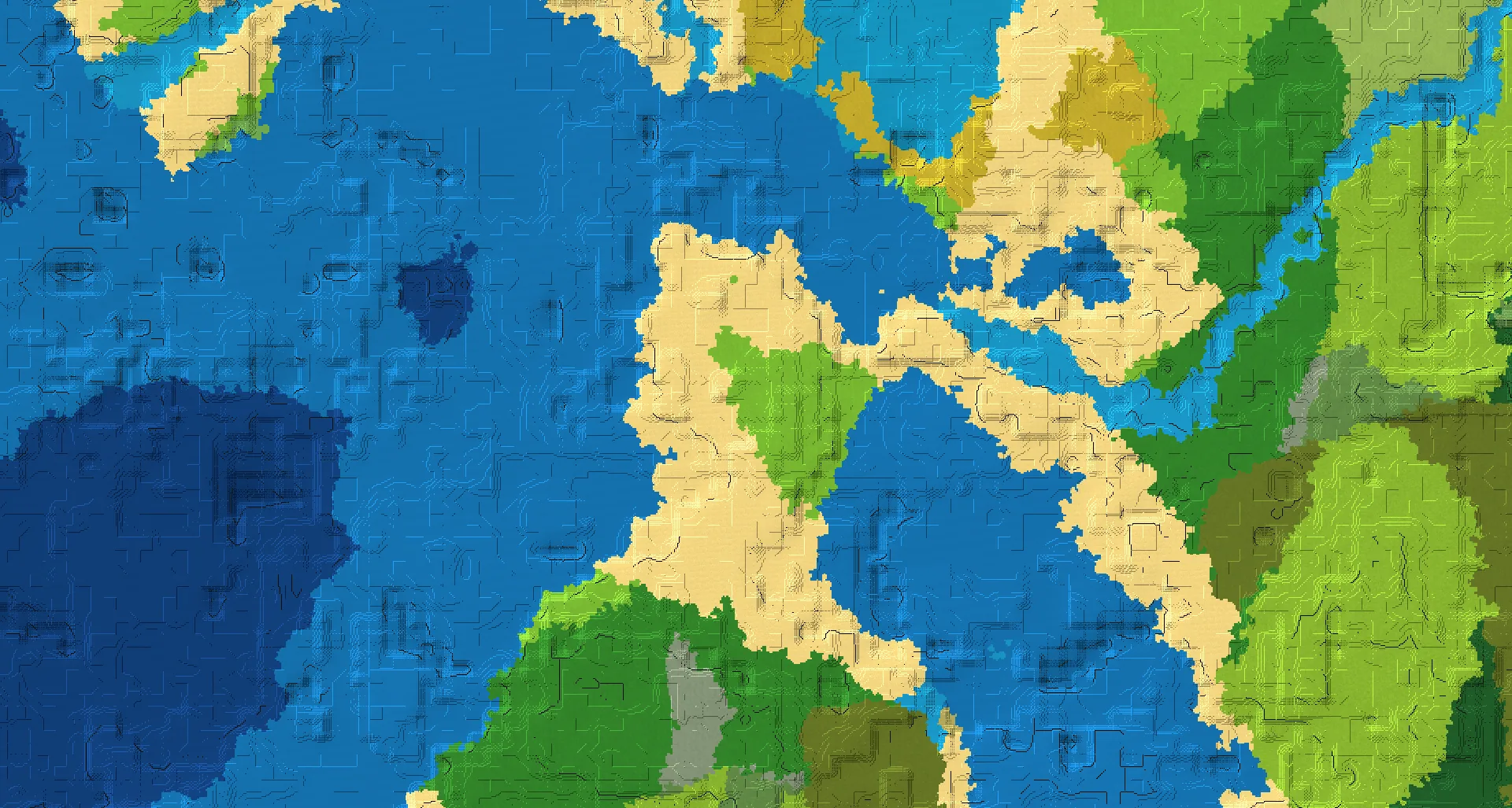 Seed map — Plains village and Sulfur Caves with Trial chambers