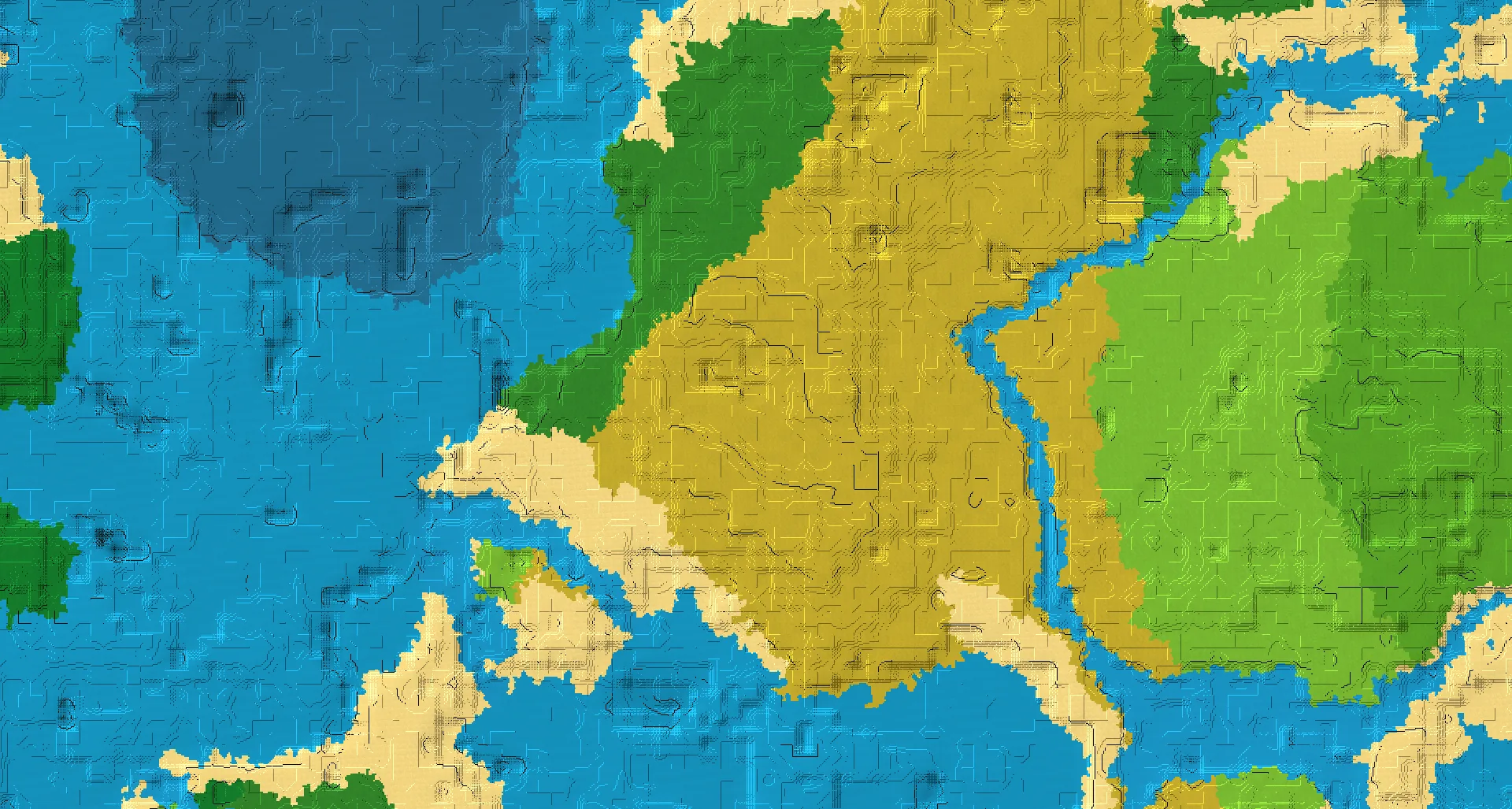 Seed map — Savanna village and Sulfur Caves