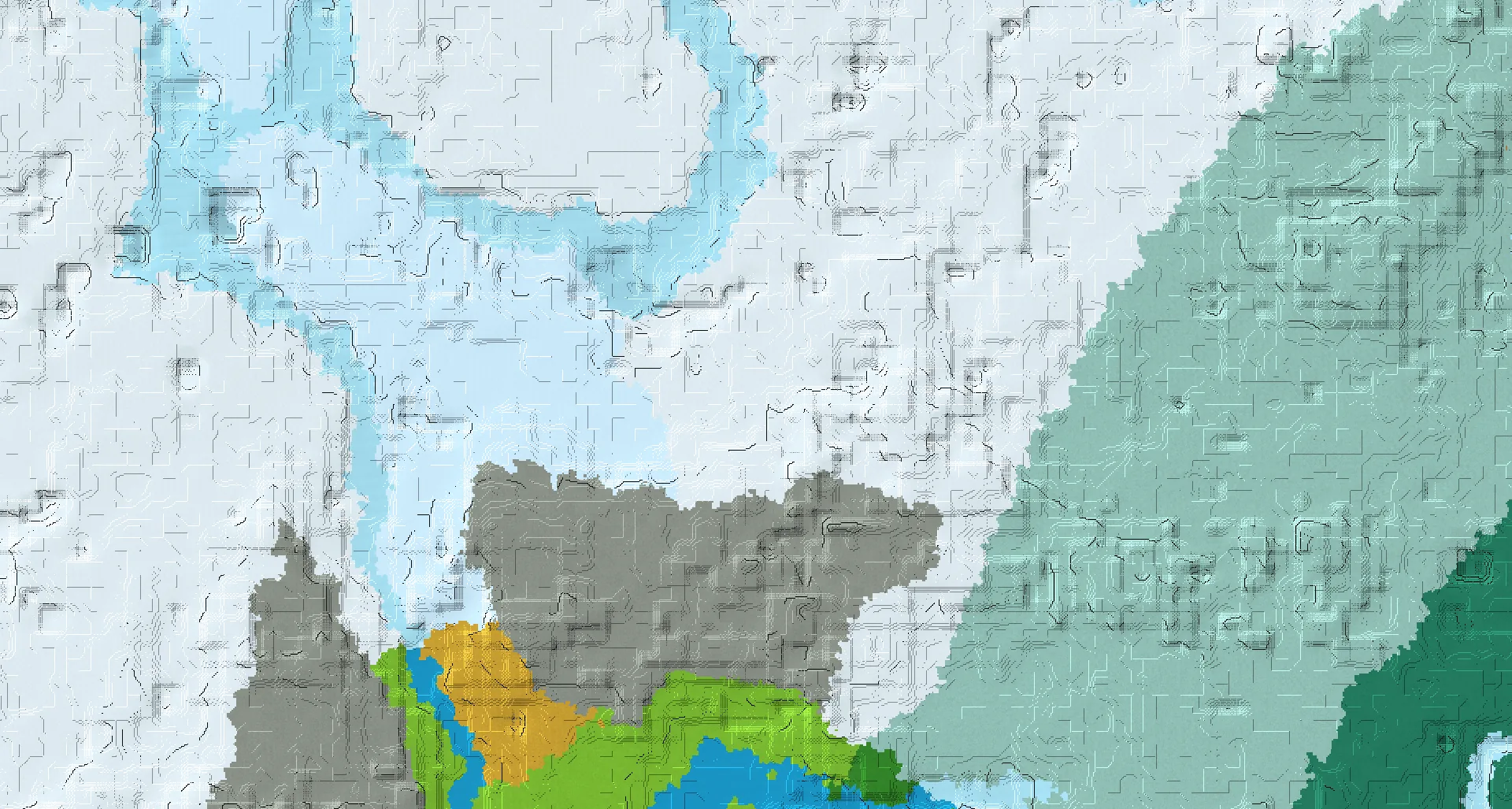 Seed map — Snowy village and Pillager outpost