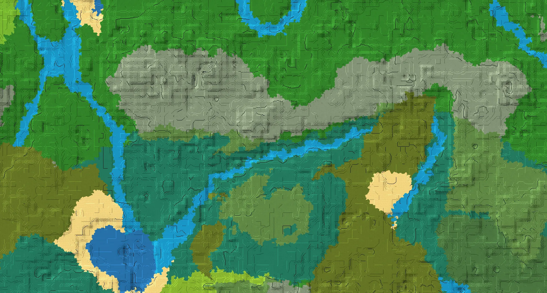 Seed map — 2 Villages near a Forest Start at 32, 256