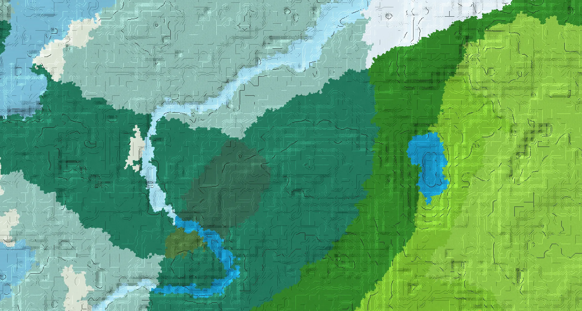 Seed map — Taiga village at the snow edge and Pillager outpost