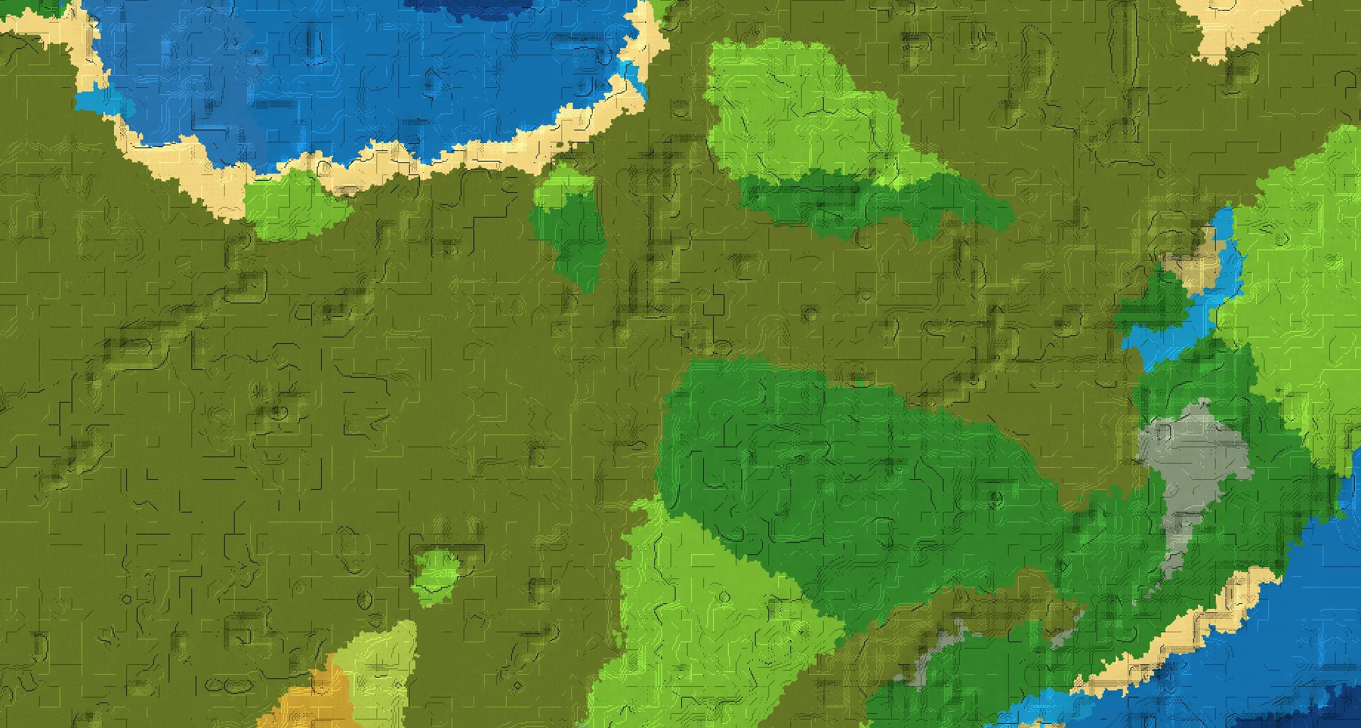 Seed map — Swamp Start with Ruined Portal at 16, 12