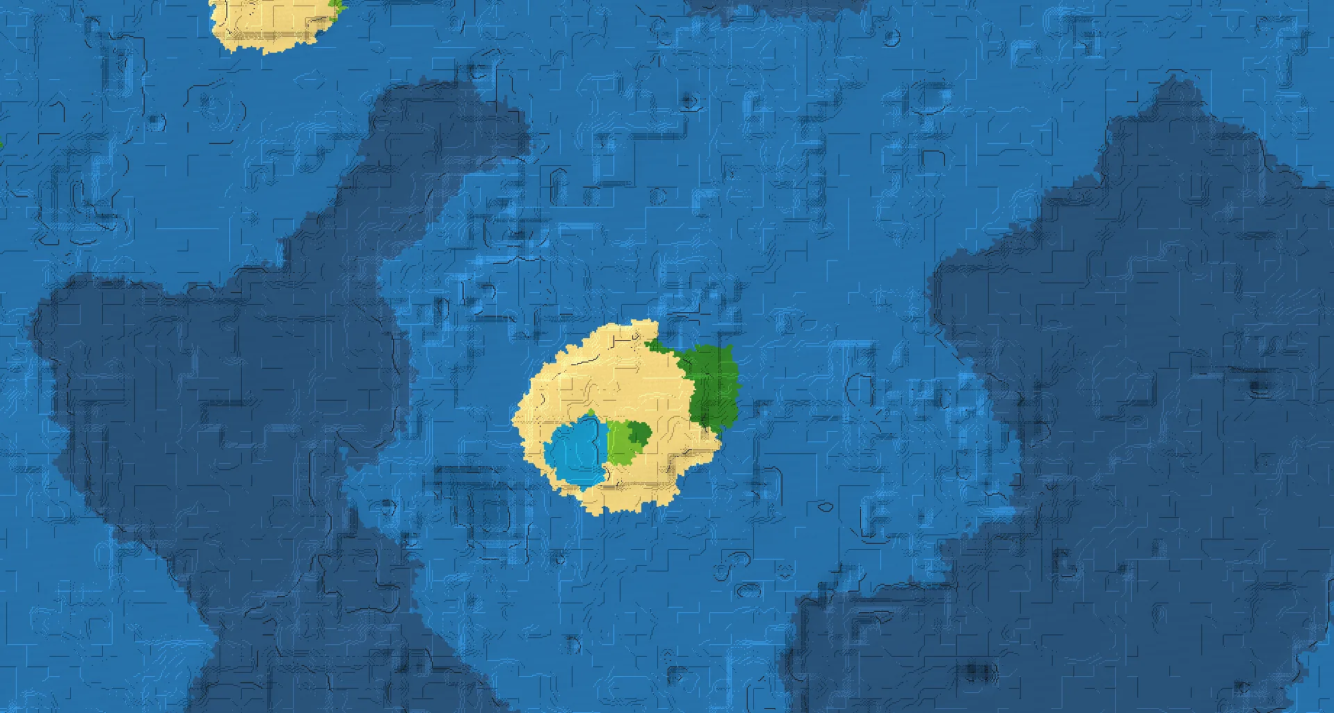 Seed map — Beach Ocean Start with a Shipwreck with Ruined Portal