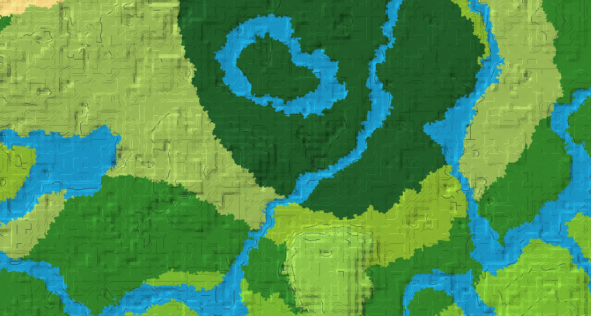 Seed map — Woodland Mansion North of a Dripstone Caves Start