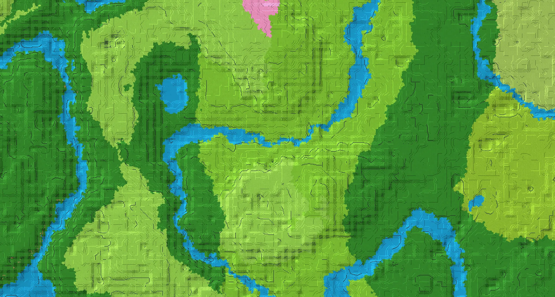 Seed map — Plains Start with Trial Chambers at 0, 0 (Seed 3197394746346467247)
