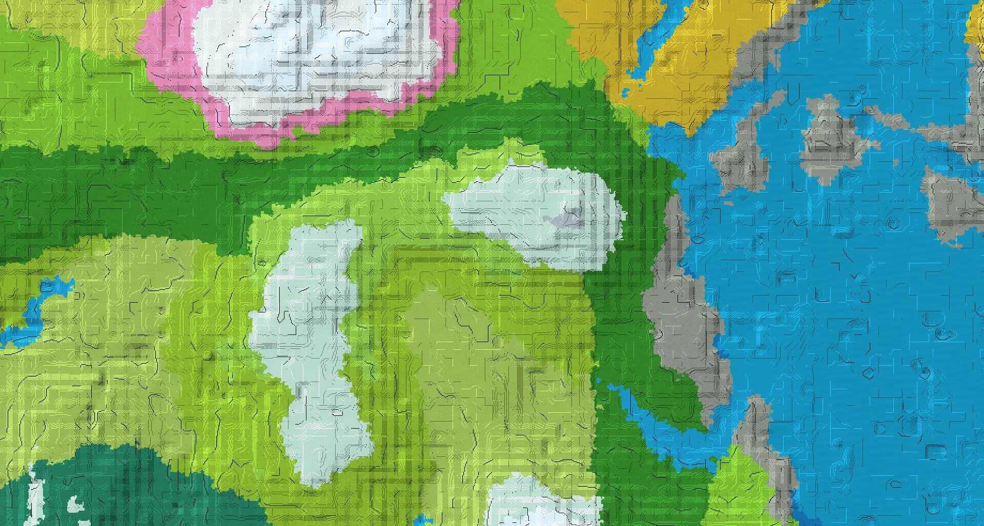 Seed map — Cherry Grove and Village from Dripstone Caves