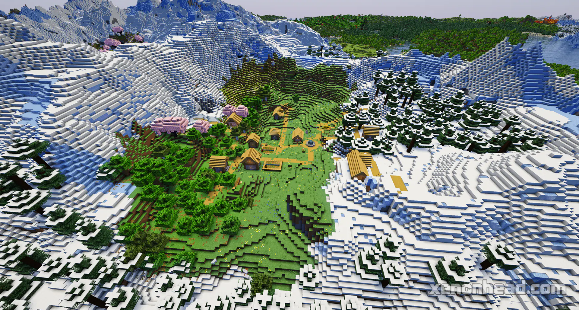 Double mountain crater village & cherry grove