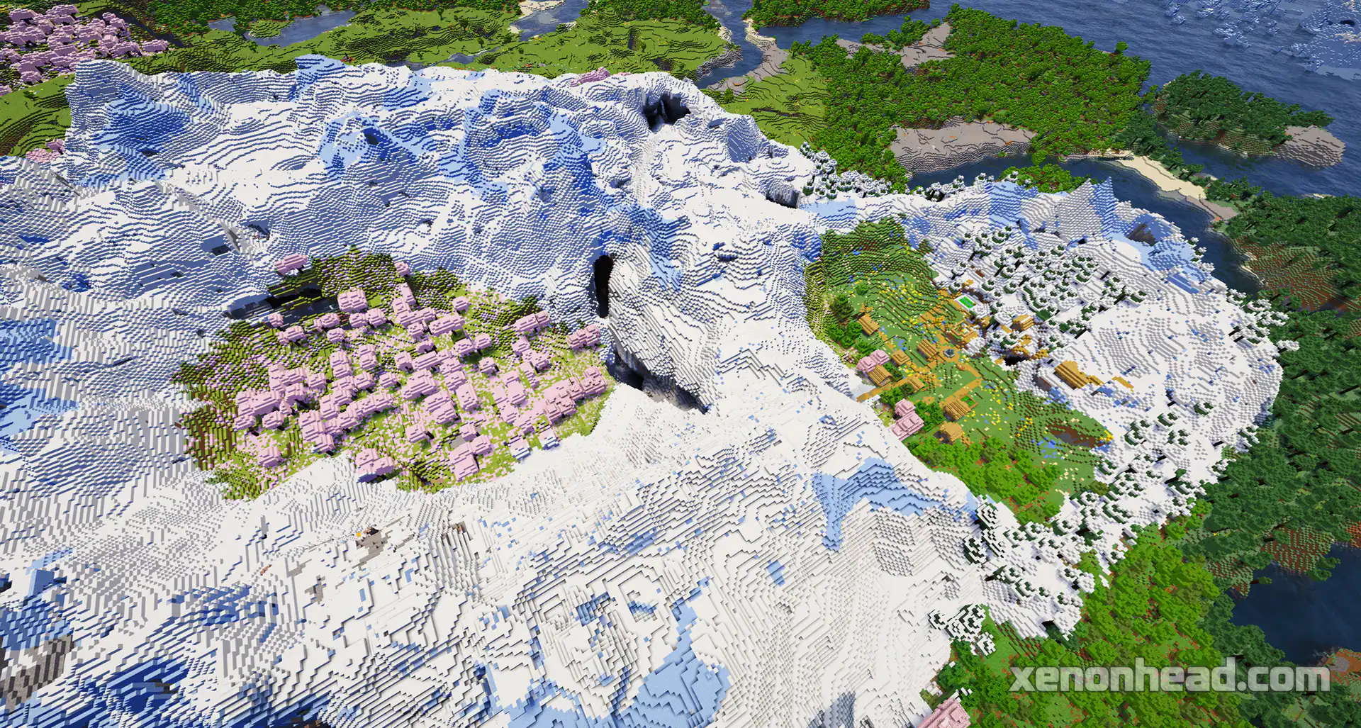 Double mountain crater village & cherry grove