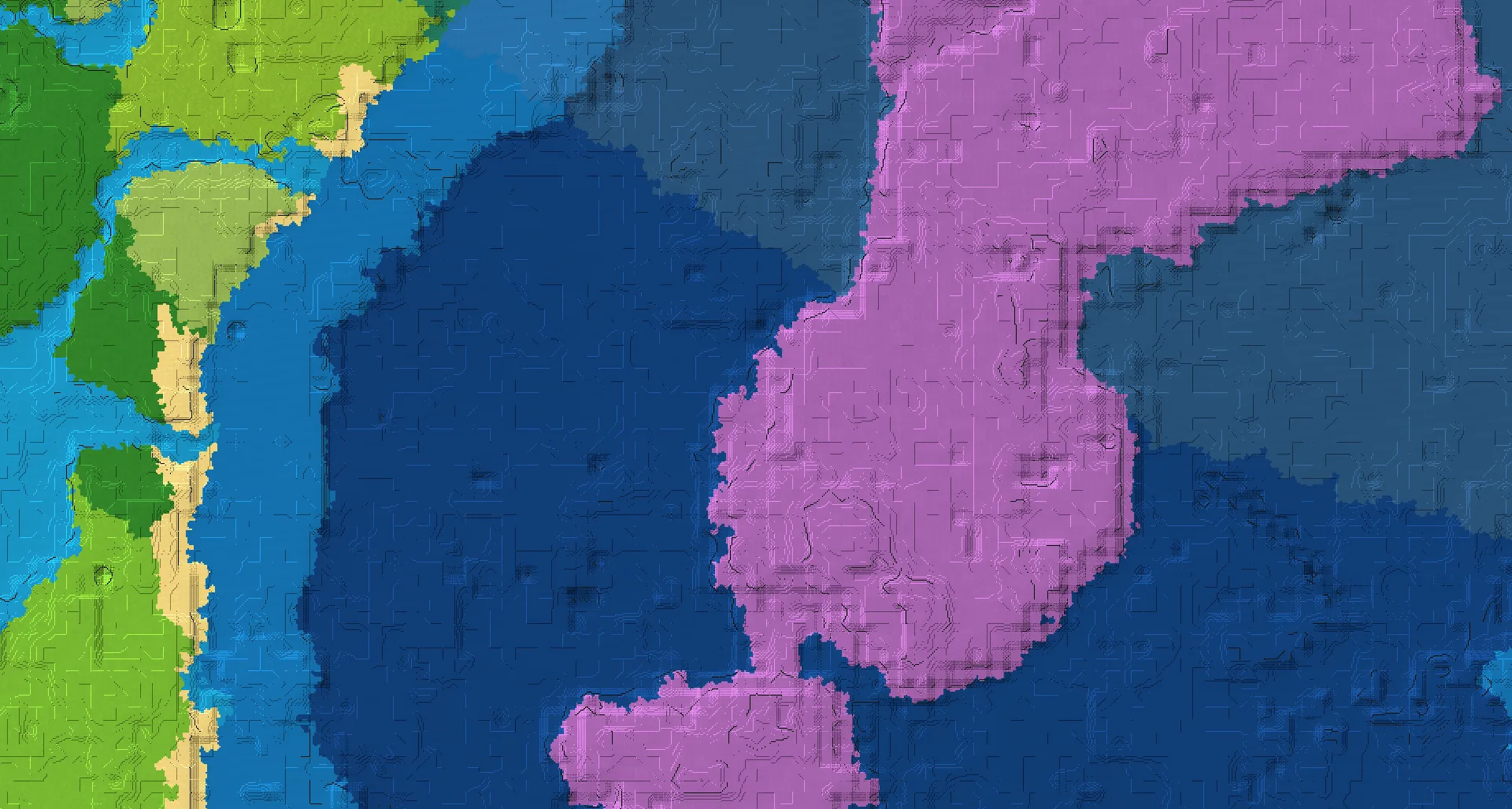 Seed map — Mushroom Fields Southeast of a Birch Forest Start
