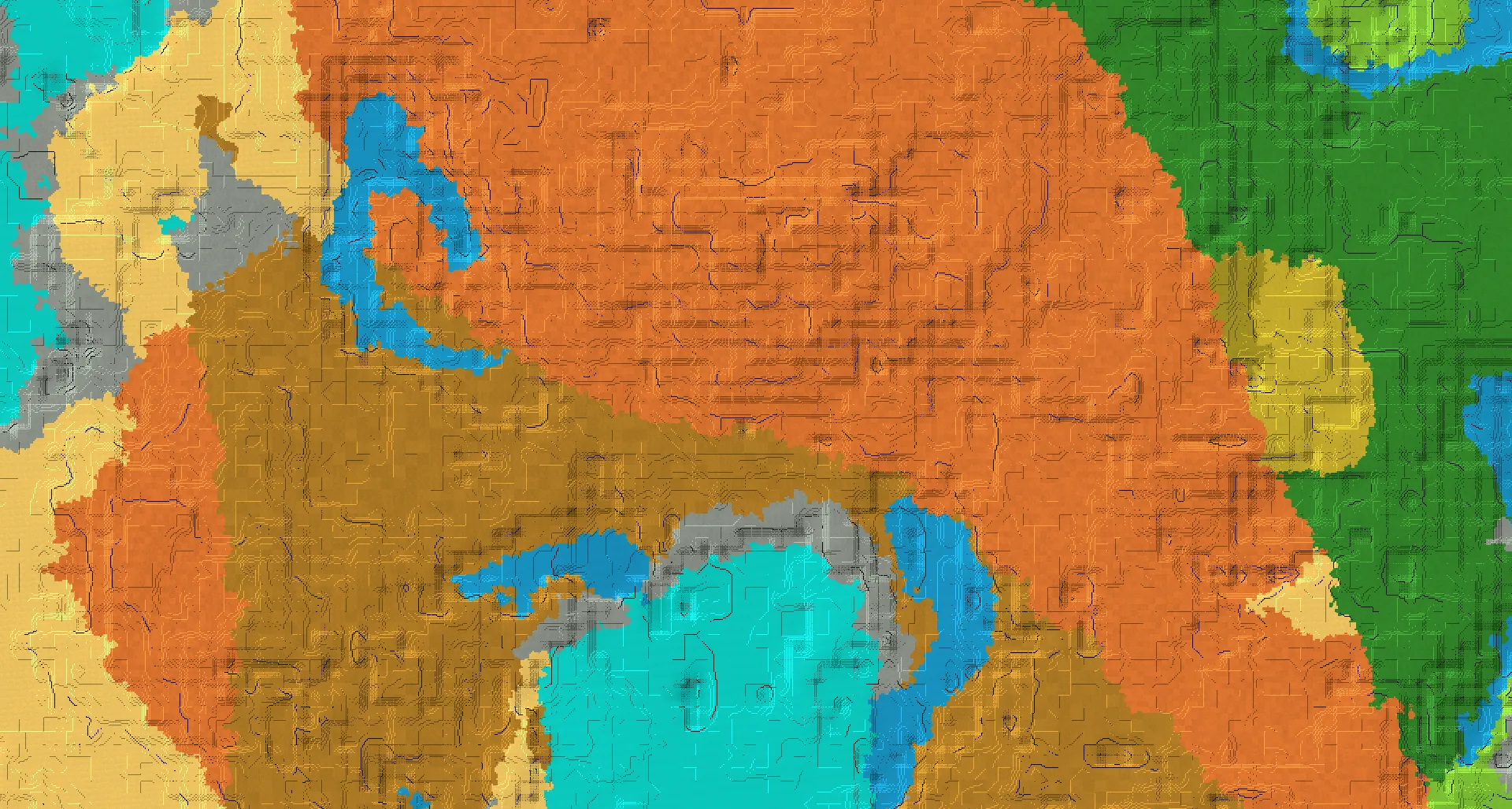 Seed map — Badlands North of a Wooded Badlands Start