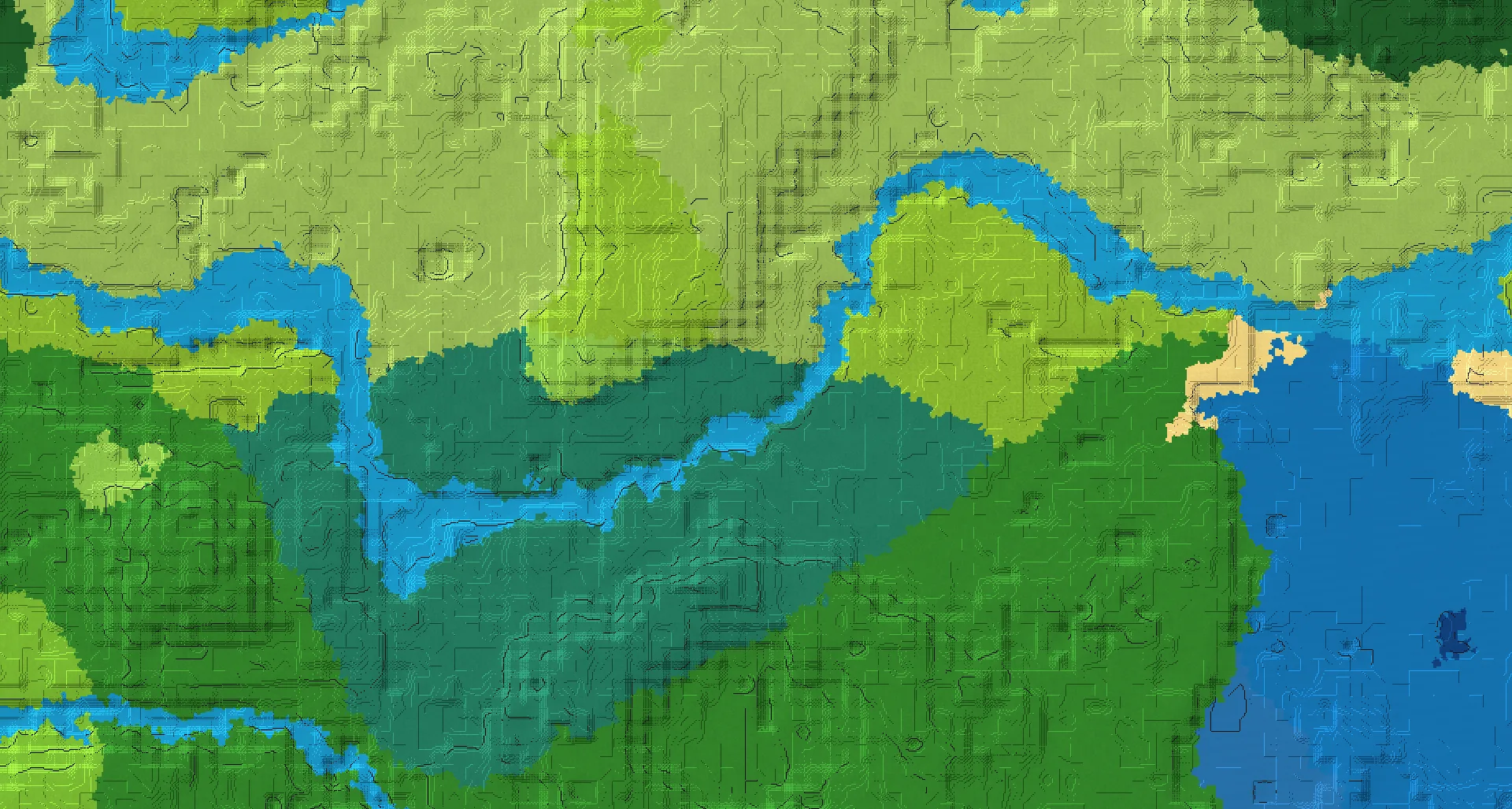 Seed map — River Northwest of a Taiga Start