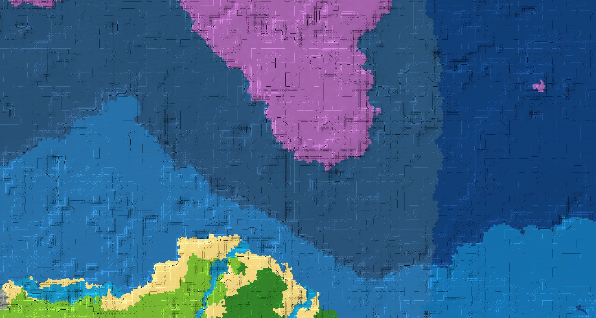 Seed map — Mushroom Fields and Ruined Portal from Forest