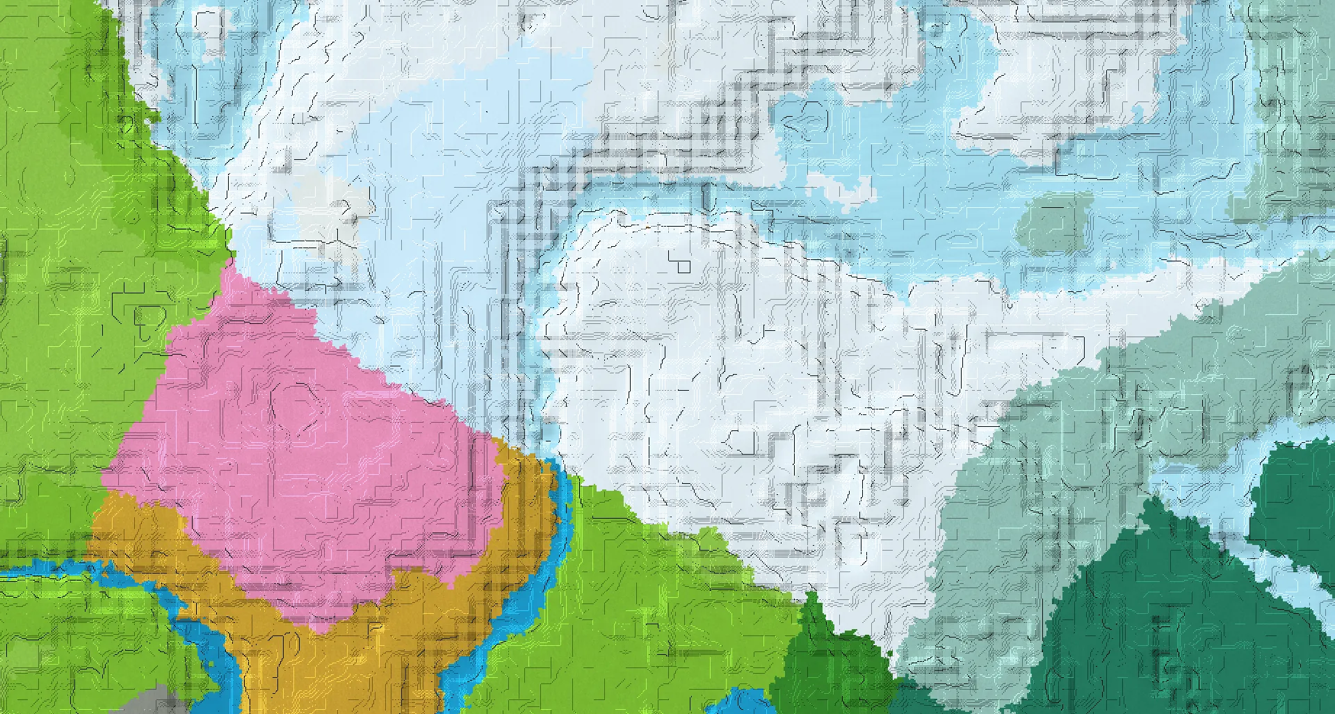 Seed map — Snowy Plains Village with an Eastern Portal
