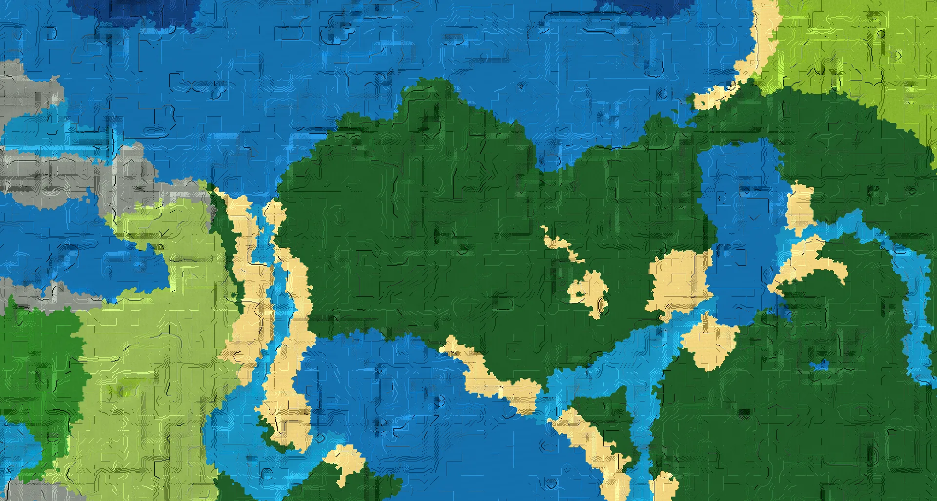 Seed map — Woodland Mansion Southwest of a Forest Start at -1024, 592