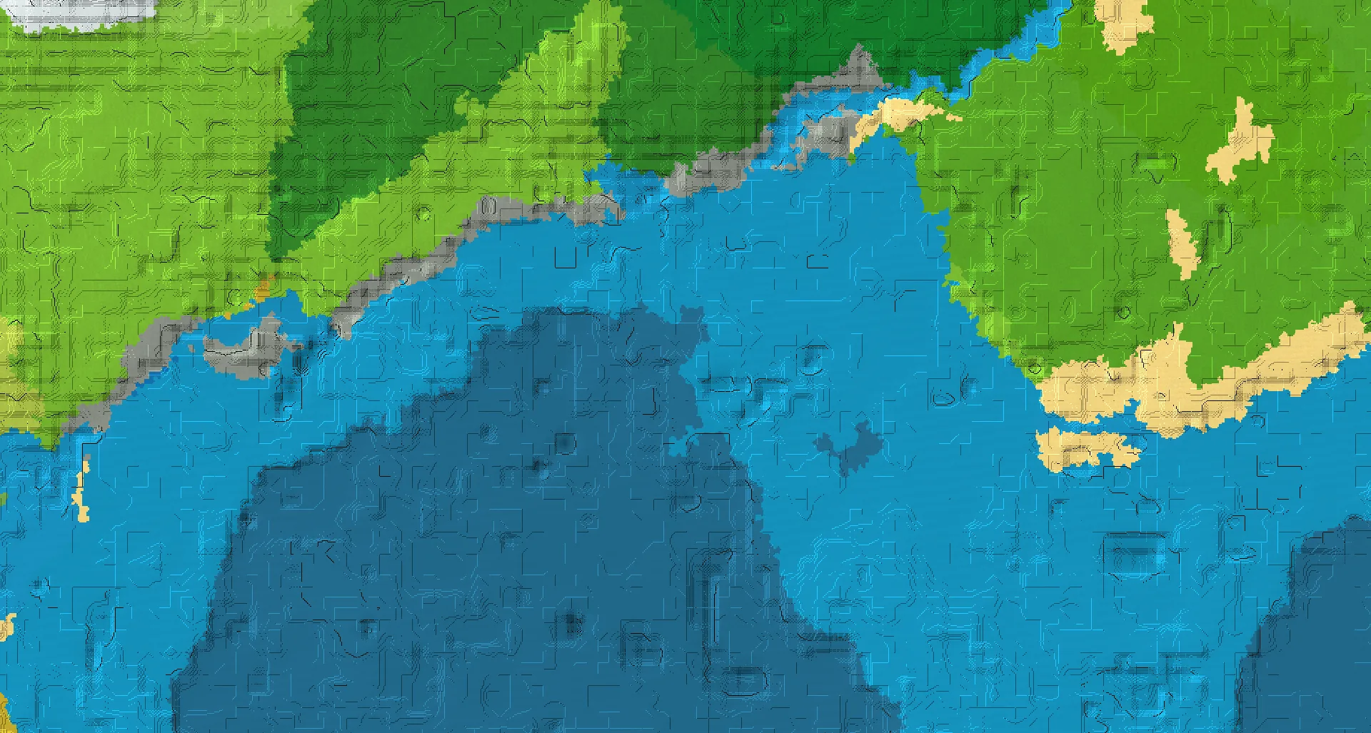 Seed map — Ocean Ruins Southeast of a Plains Start