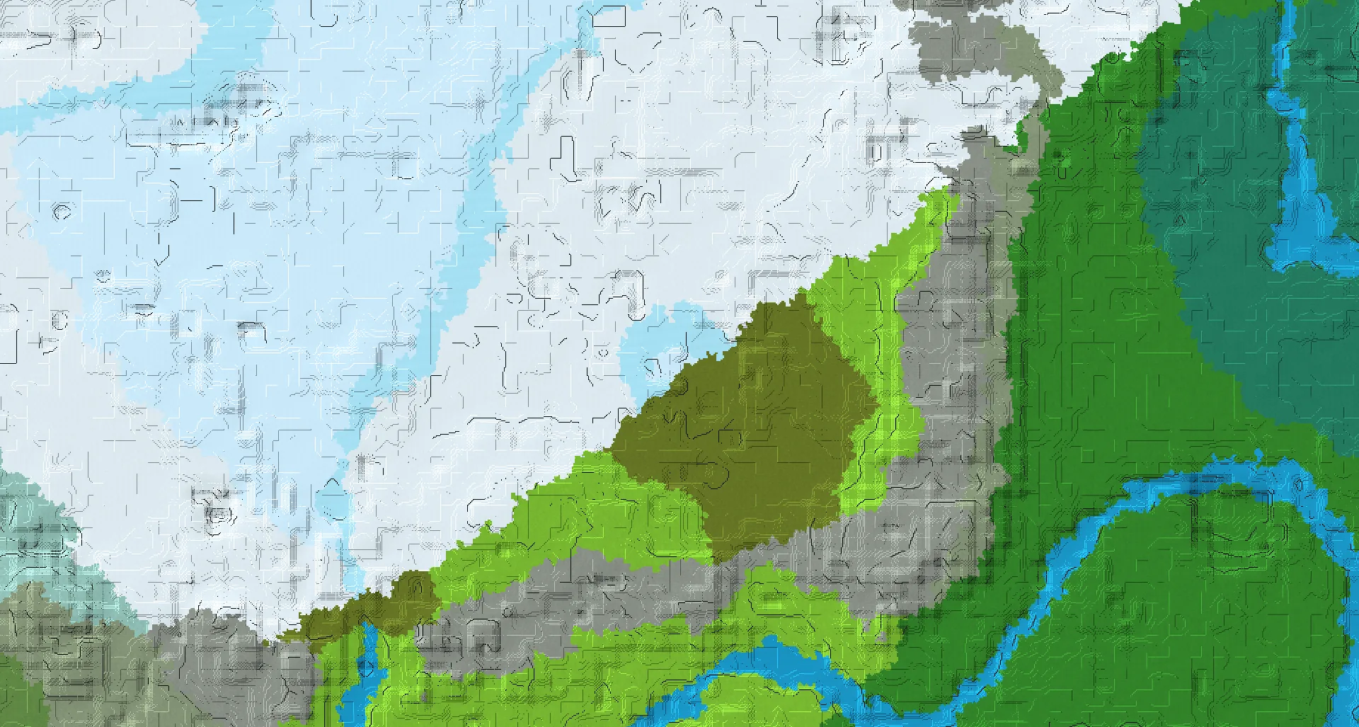 Seed map — Ice Spikes North of a Plains Start