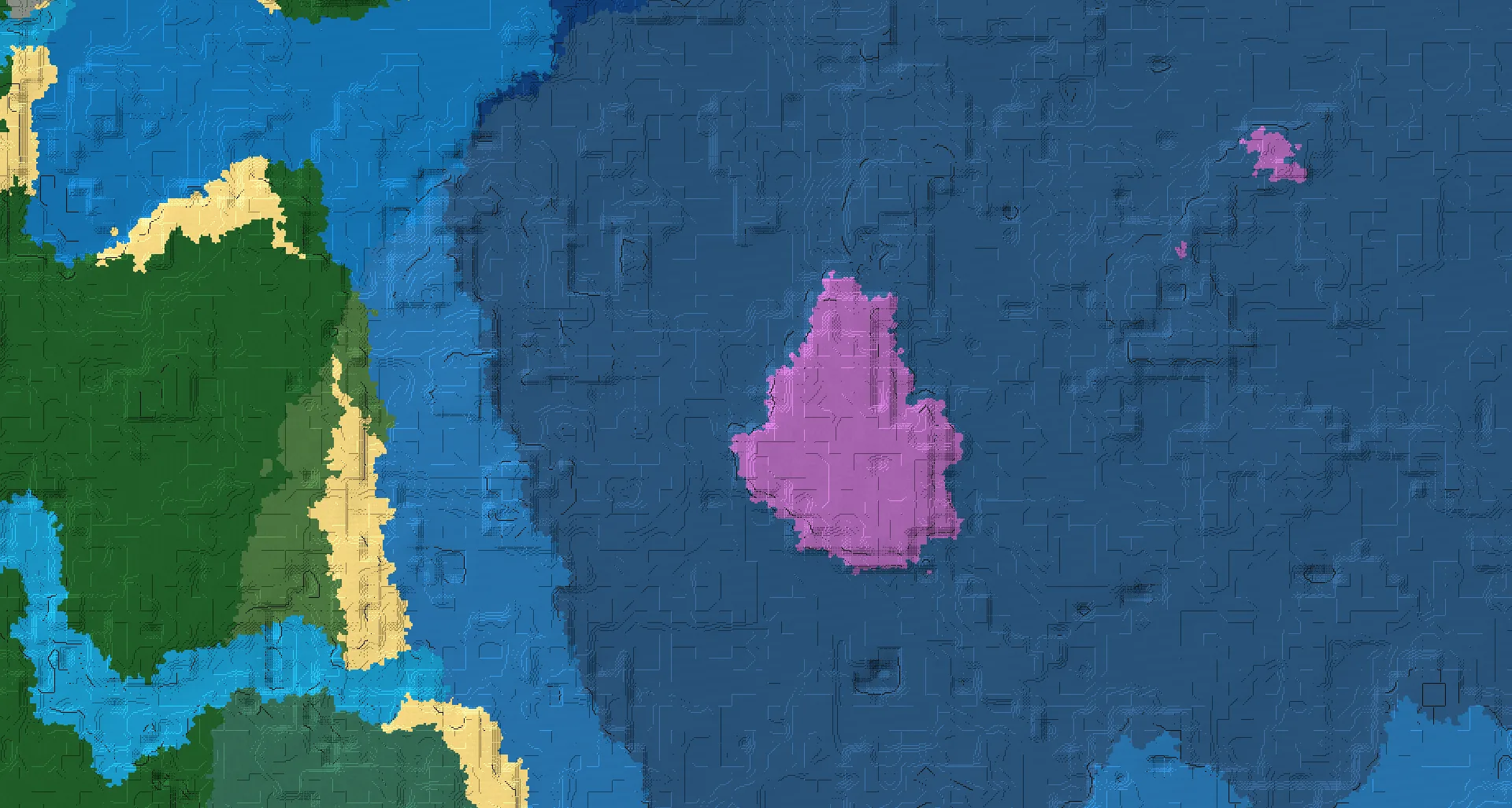 Seed map — Mushroom Fields East of a Dark Forest Start