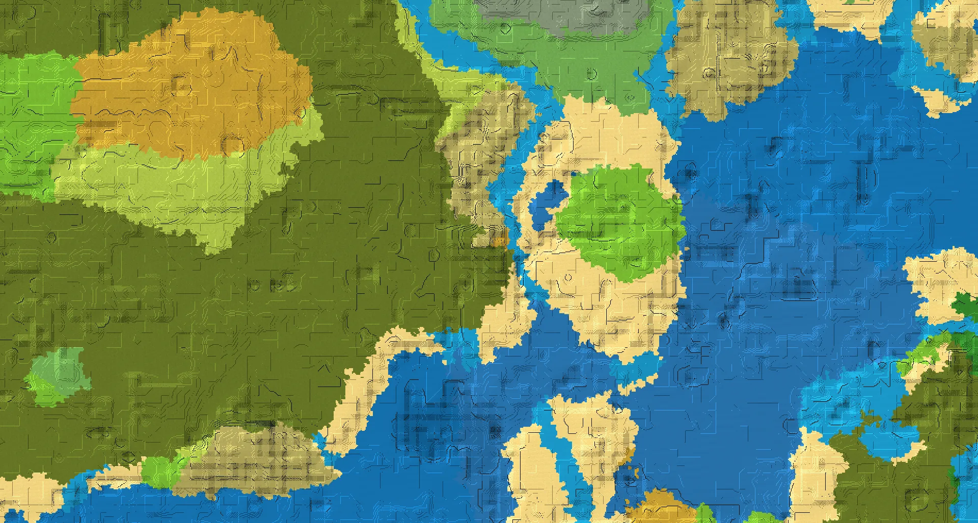 Seed map — Swamp abandoned camp and Sulfur Caves with Dappled forest