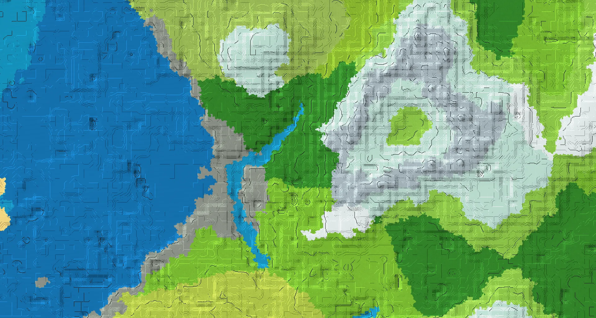 Seed map — Forest Start with Ruined Portal at 0, 0