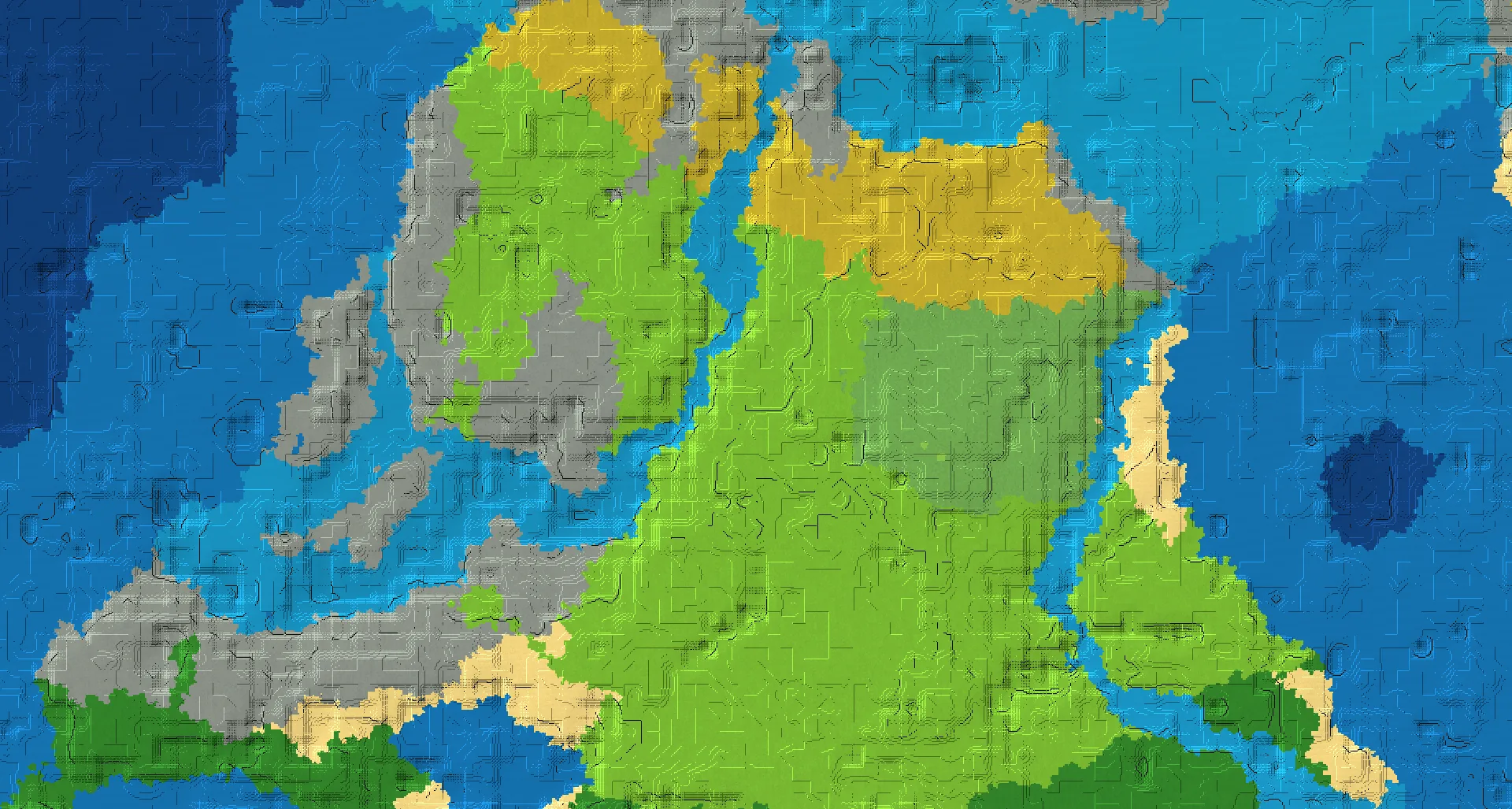 Seed map — 4 Villages near a Flower Forest Start