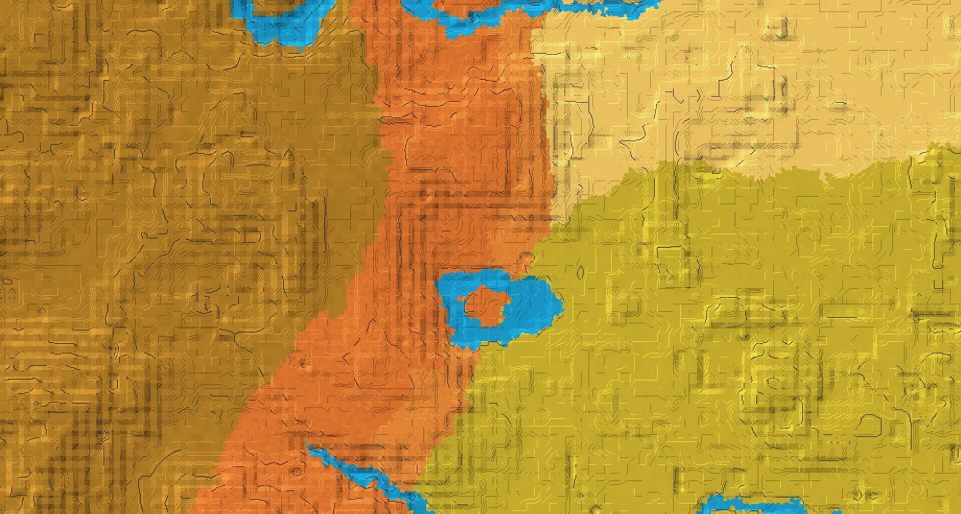 Seed map — Badlands West of a Savanna Start with Village