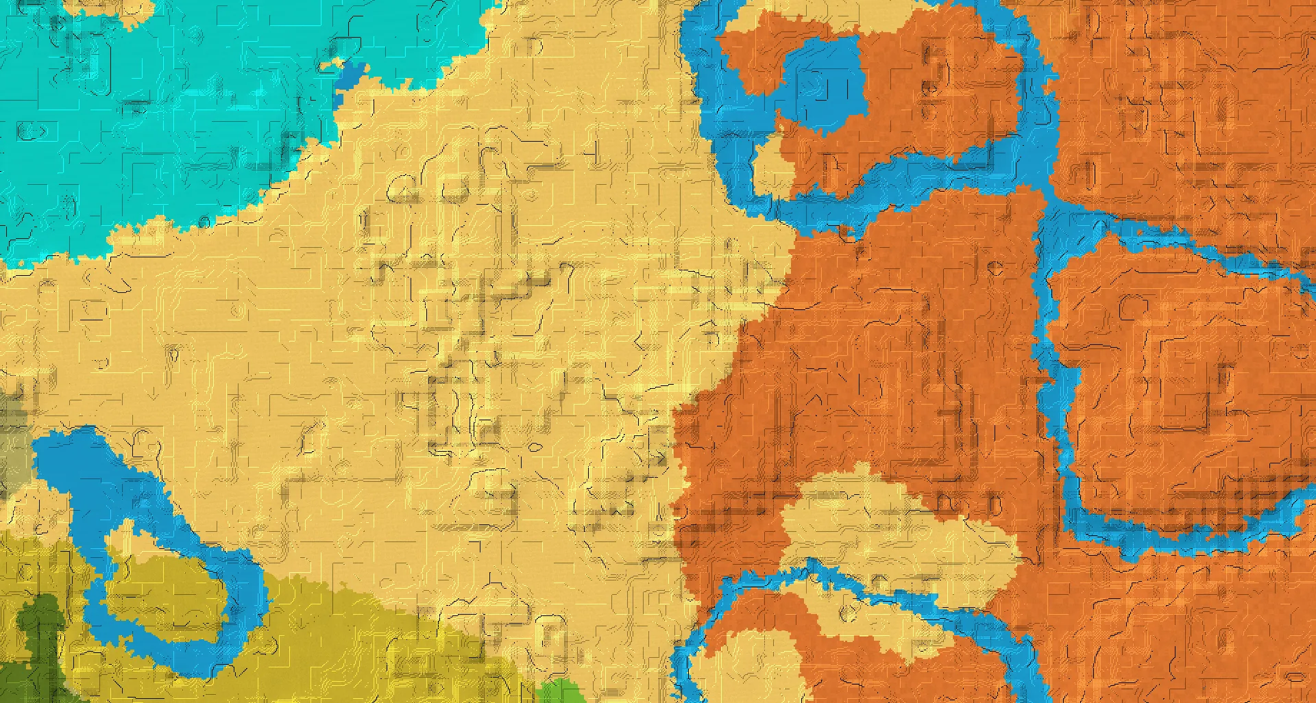 Seed map — Desert Temple West of a Badlands Start